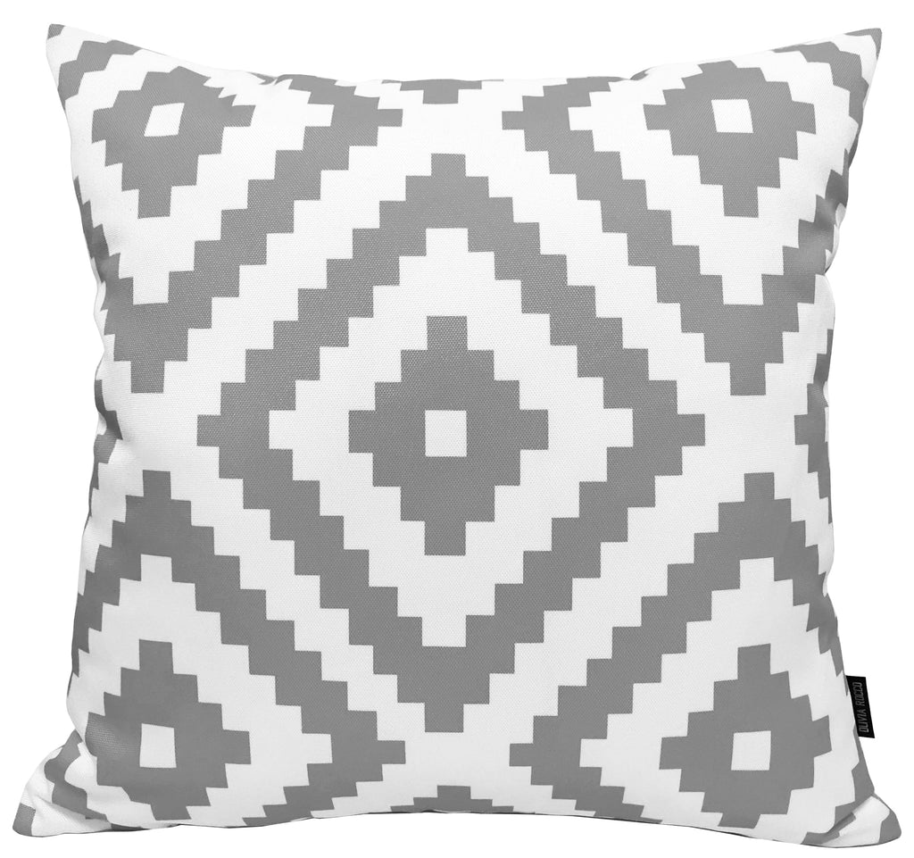 OLIVIA ROCCO Nairobi Silver Waterproof Cushion Covers 43x43cm Reversible