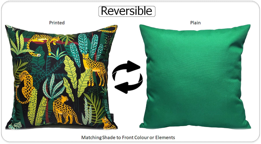 OLIVIA ROCCO Waterproof Outdoor Cushion Covers | 43x43 cm Reversible Patio