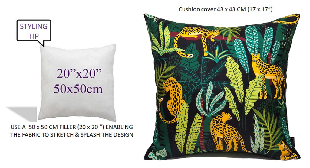 OLIVIA ROCCO Waterproof Outdoor Cushion Covers | 43x43 cm Reversible Patio