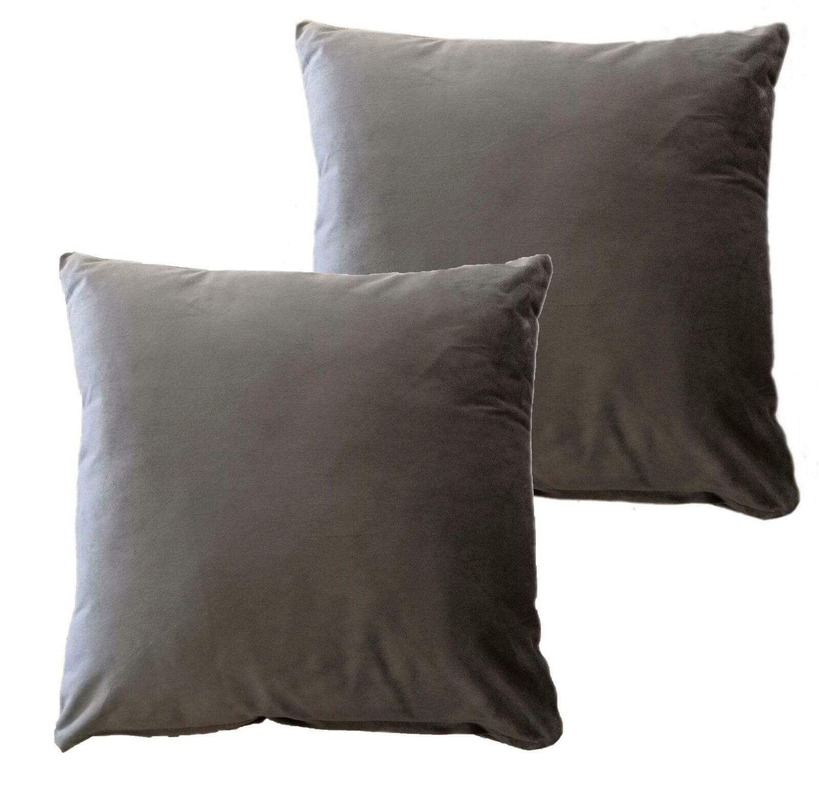 OLIVIA ROCCO Pack of 2 Matte Velvet Cushion Covers 17x17 - Decorative Pillows