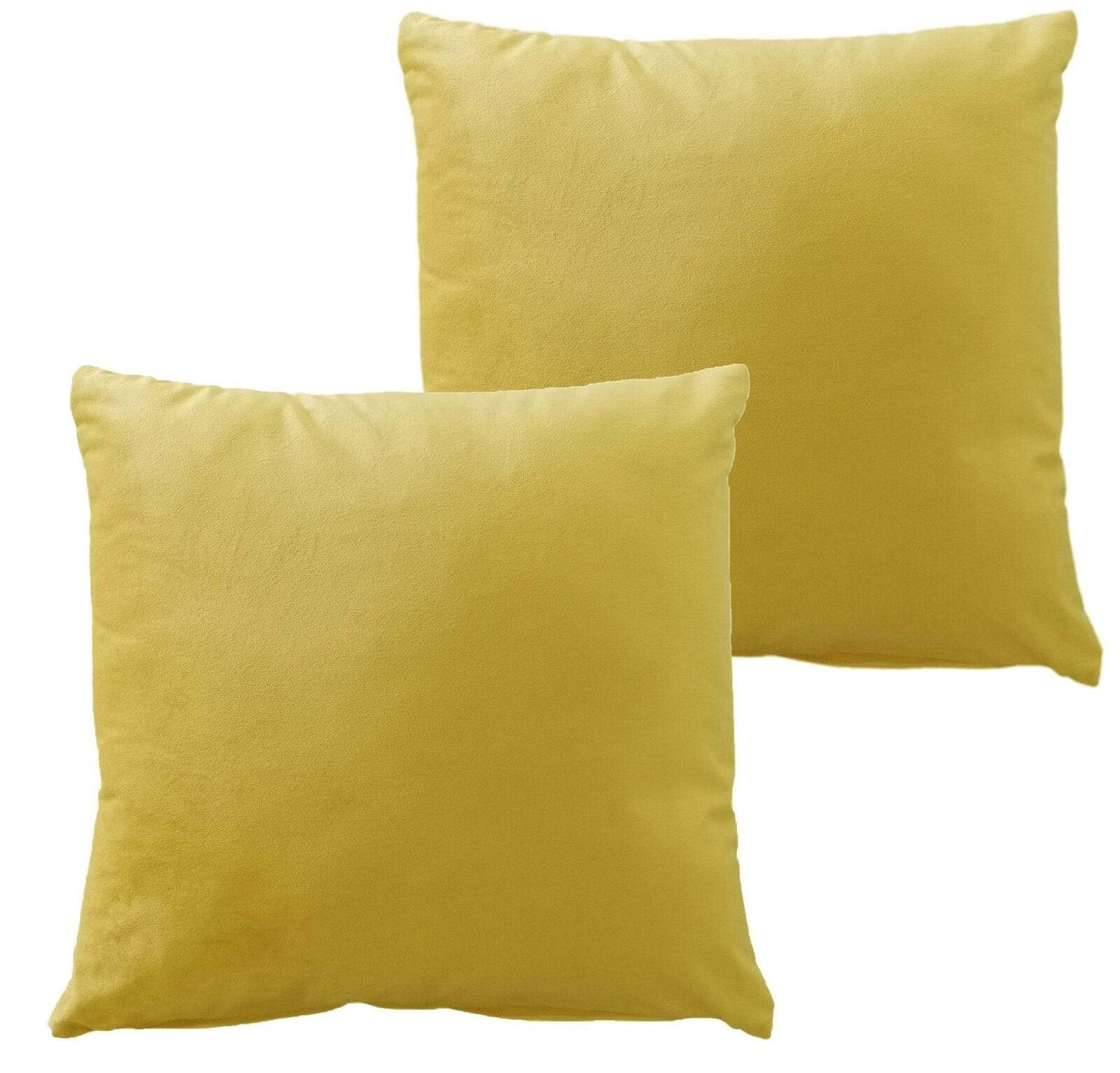 OLIVIA ROCCO Pack of 2 Matte Velvet Cushion Covers 17x17 - Decorative Pillows