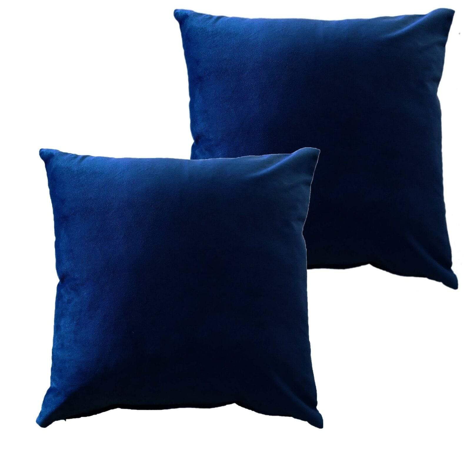OLIVIA ROCCO Pack of 2 Matte Velvet Cushion Covers 17x17 - Decorative Pillows