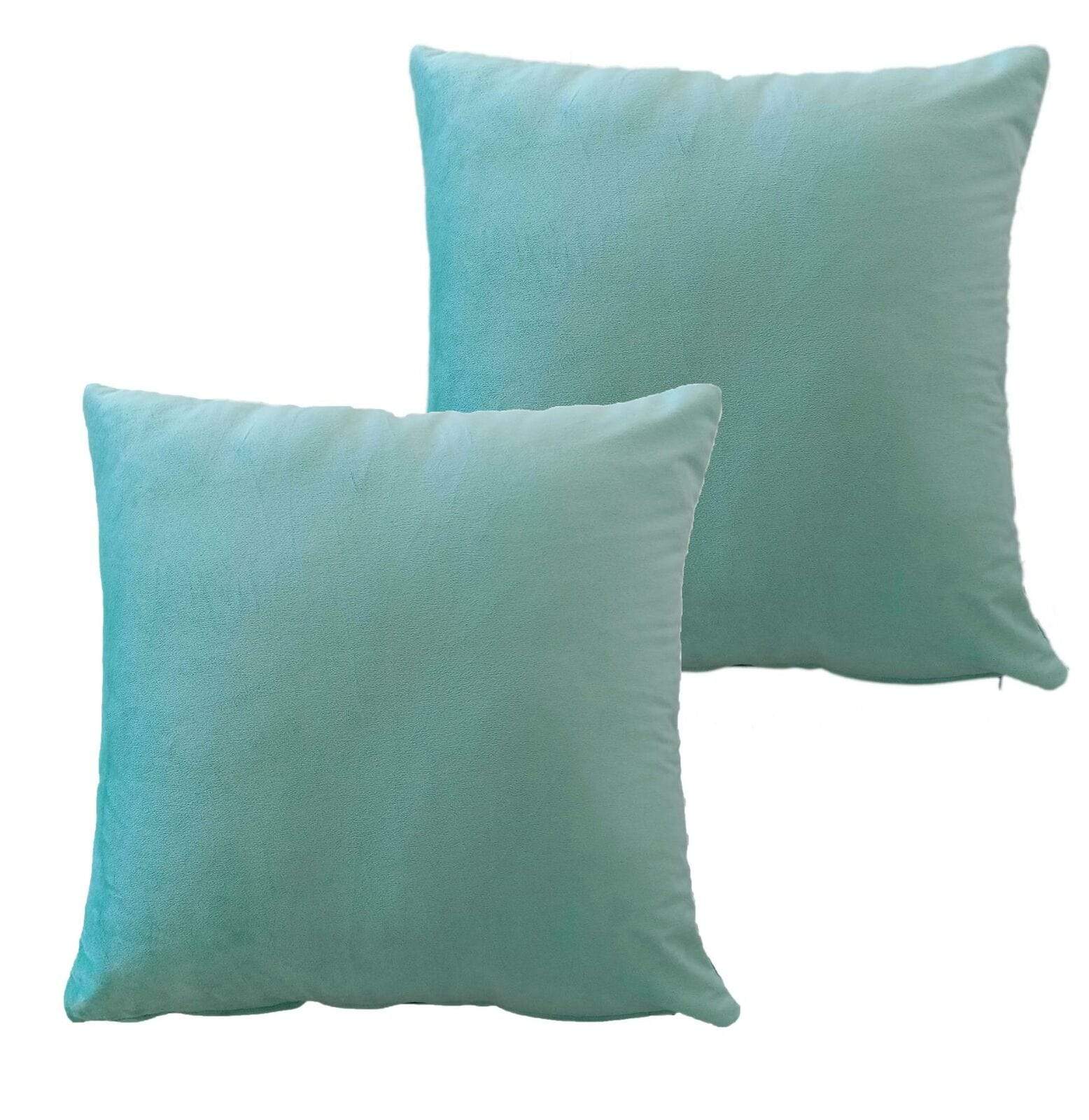 OLIVIA ROCCO Pack of 2 Matte Velvet Cushion Covers 17x17 - Decorative Pillows