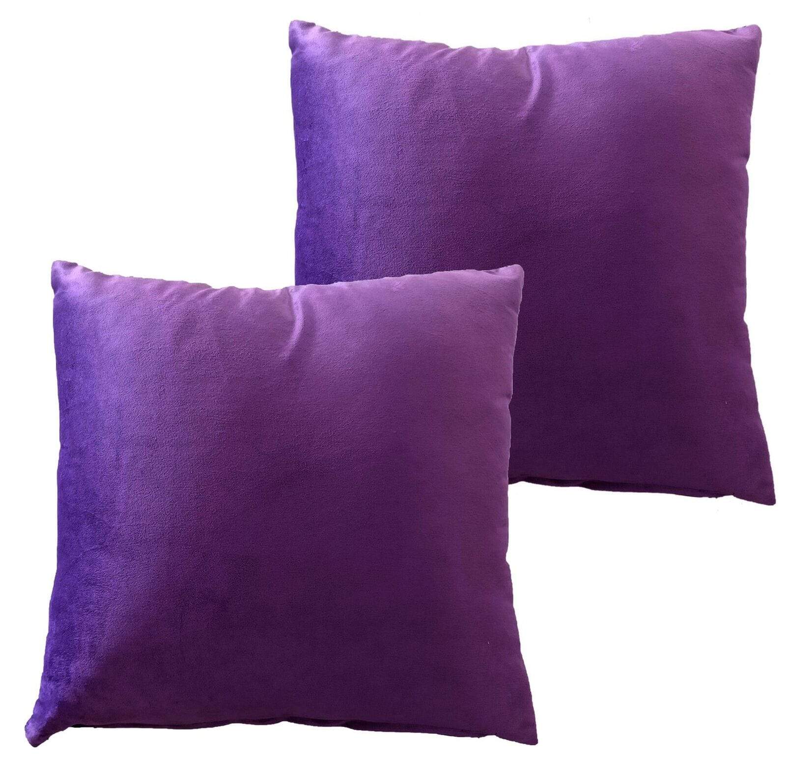 OLIVIA ROCCO Pack of 2 Matte Velvet Cushion Covers 17x17 - Decorative Pillows