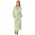 OLIVIA ROCCO Women's Stripe Jacquard Fleece Dressing Gown Robe