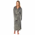 OLIVIA ROCCO Women's Stripe Jacquard Fleece Dressing Gown Robe