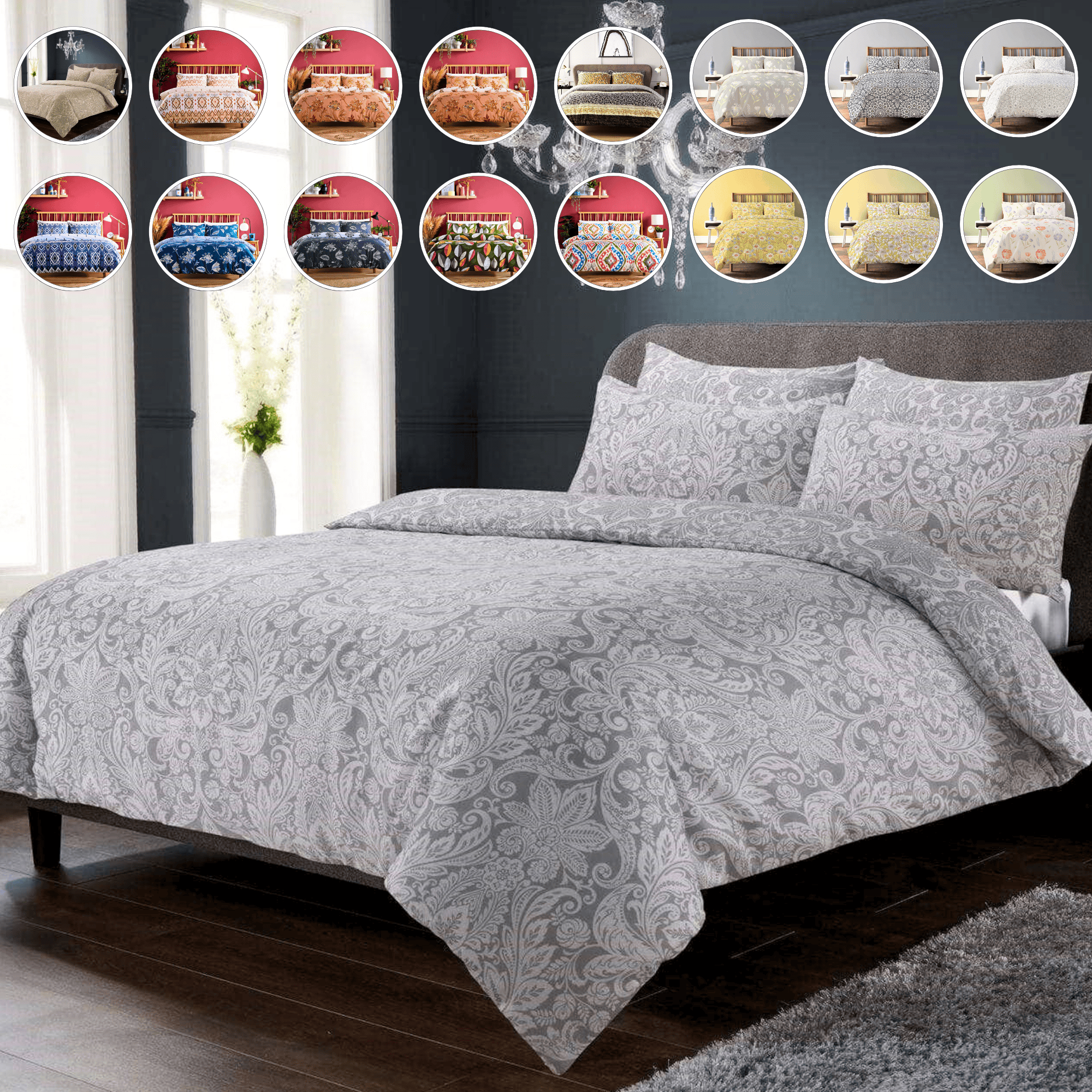 OLIVIA ROCCO Cotton Rich Duvet Set – Luxury Easycare Polycotton Bedding