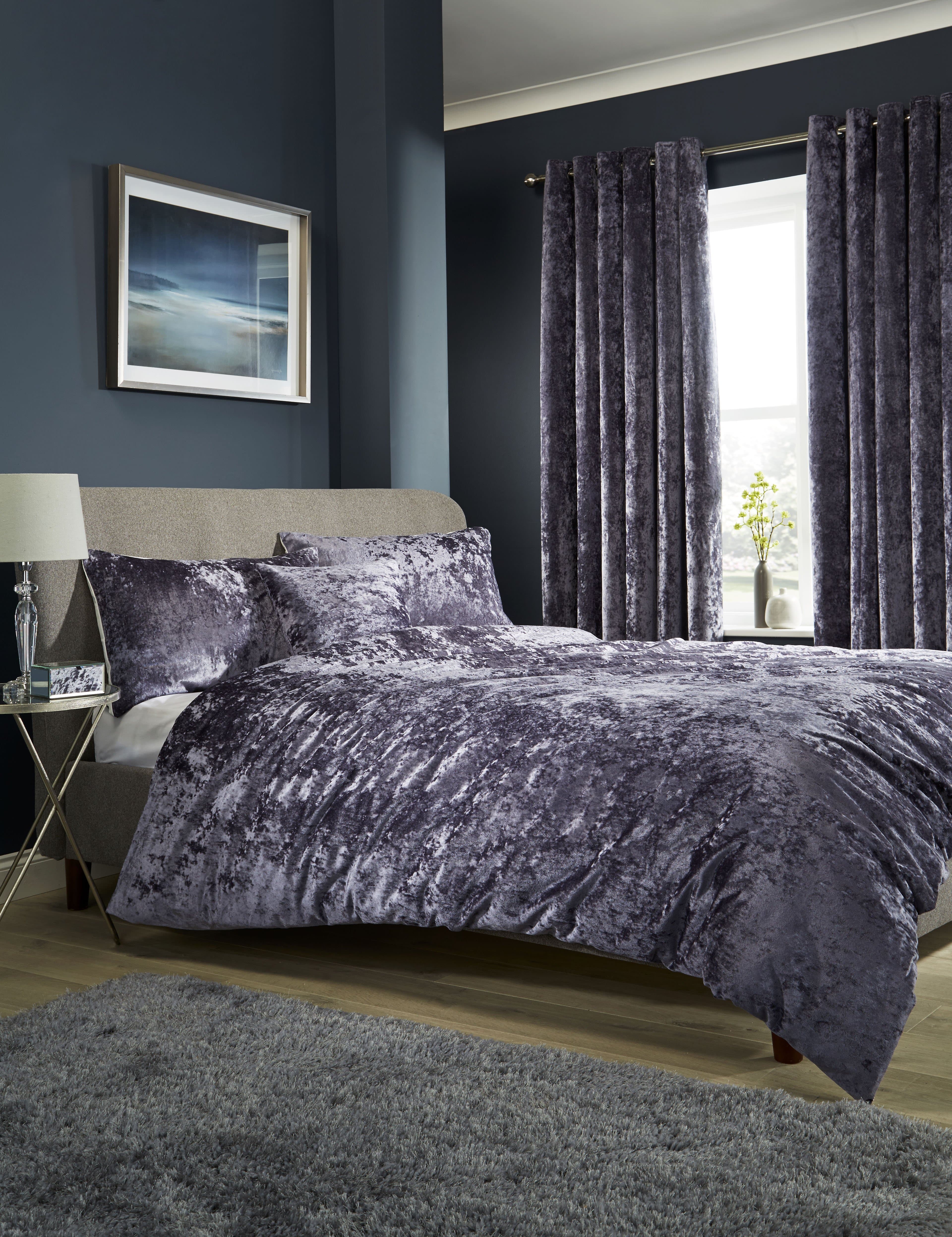 OLIVIA ROCCO Crushed Velvet Duvet Cover Set | Soft OEKO-TEX Bedding