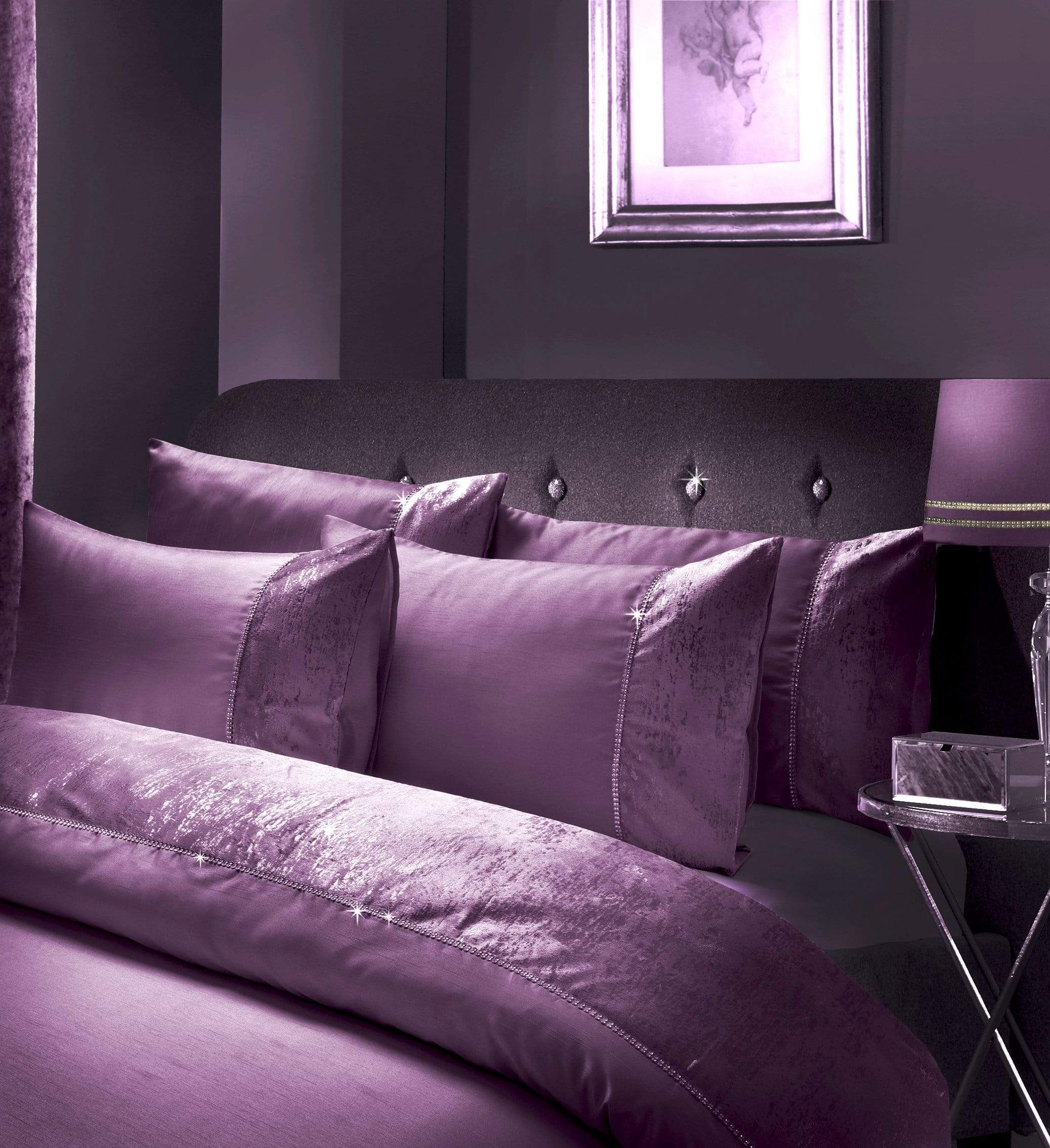 OLIVIA ROCCO Valentina Duvet Set – Crushed Velvet & Diamante Luxury Bedding