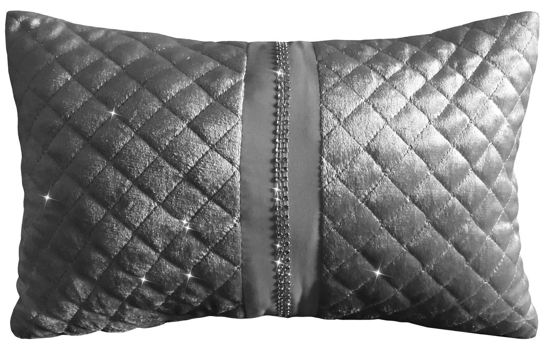 OLIVIA ROCCO Kylie Velvet Duvet Set – Charcoal Gold Diamante Bedding