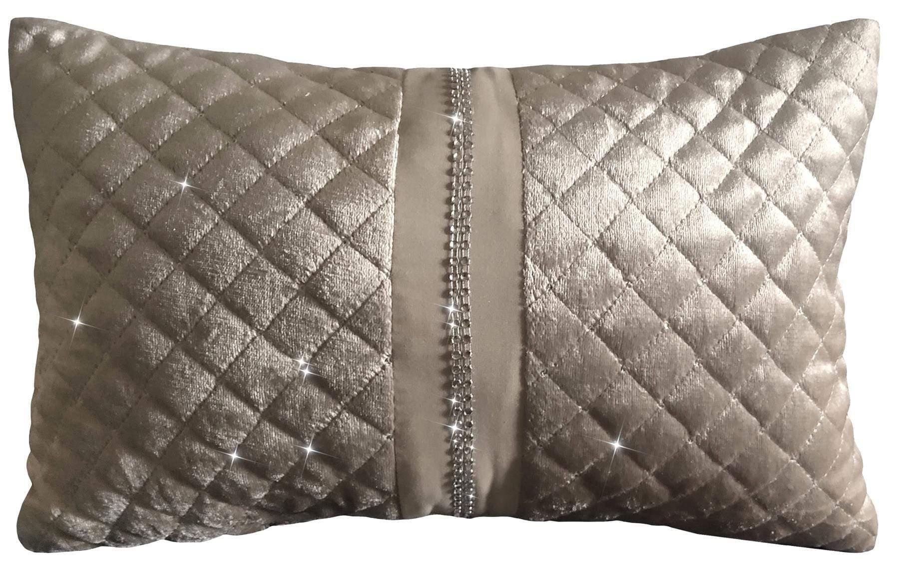 OLIVIA ROCCO Kylie Velvet Duvet Set – Charcoal Gold Diamante Bedding