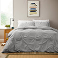 OLIVIA ROCCO Pintuck Ruffle Duvet Cover Set – Pleated Microfibre Bedding