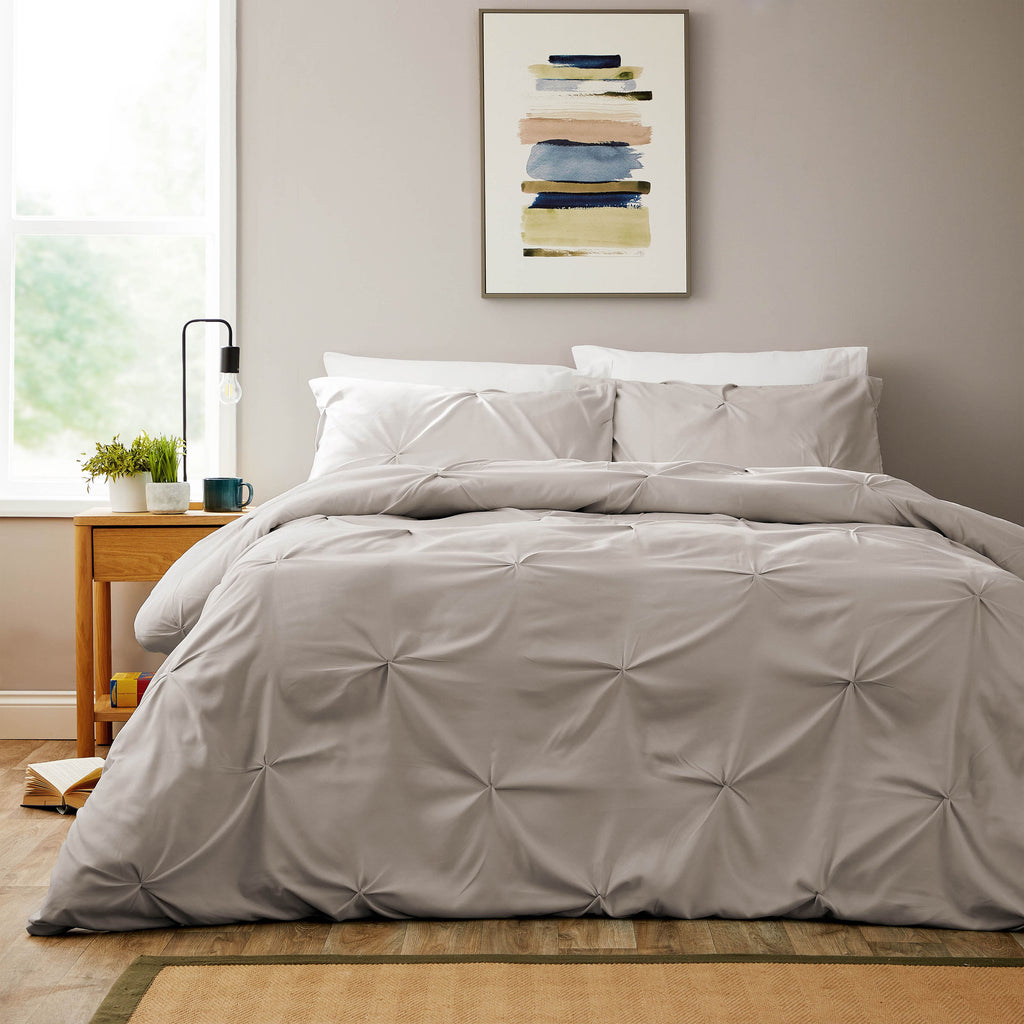 OLIVIA ROCCO Pintuck Microfibre Duvet Cover Set | Breathable Bedding
