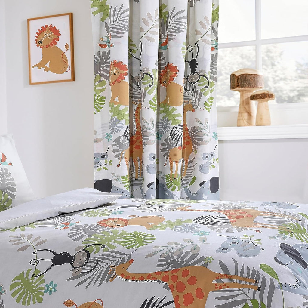 OLIVIA ROCCO Kids Safari Animal Print Duvet Cover Set – Soft Cotton Blend