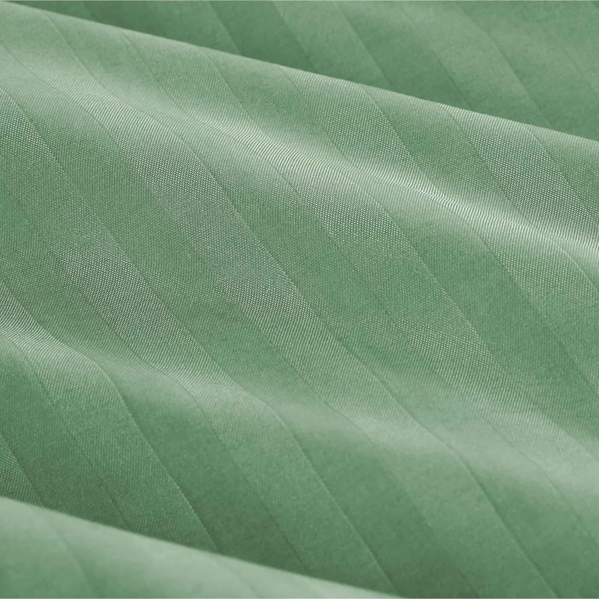 OLIVIA ROCCO Mayfair Satin Stripe Reversible Duvet Cover Set with Comforter