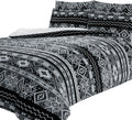 OLIVIA ROCCO Aztec Teddy Fleece Duvet Set – Reversible Sherpa Bedding