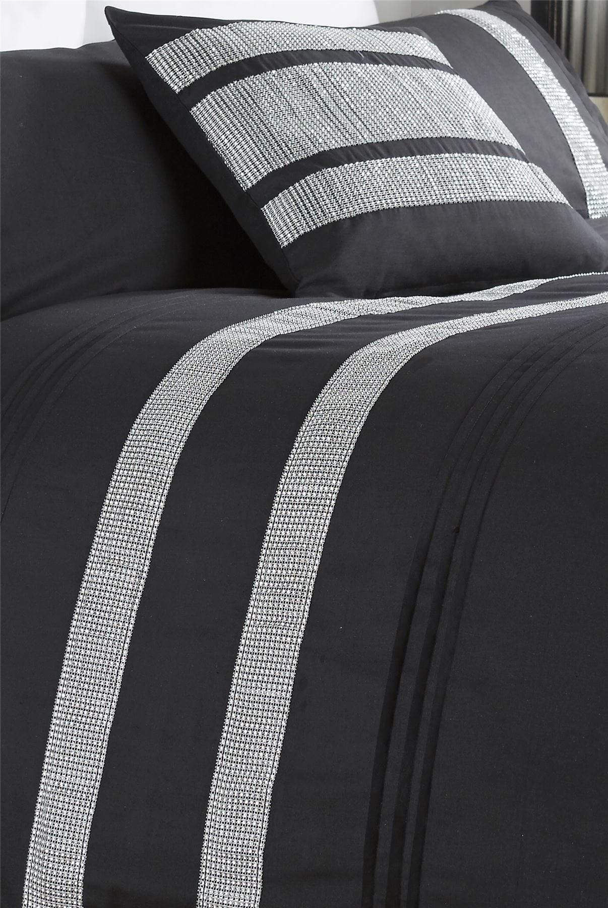 OLIVIA ROCCO Diamante Glitz Duvet Set – Cotton Rich Crystal Bedding