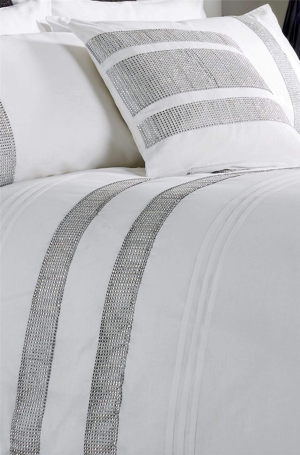 OLIVIA ROCCO Diamante Glitz Duvet Set – Cotton Rich Crystal Bedding