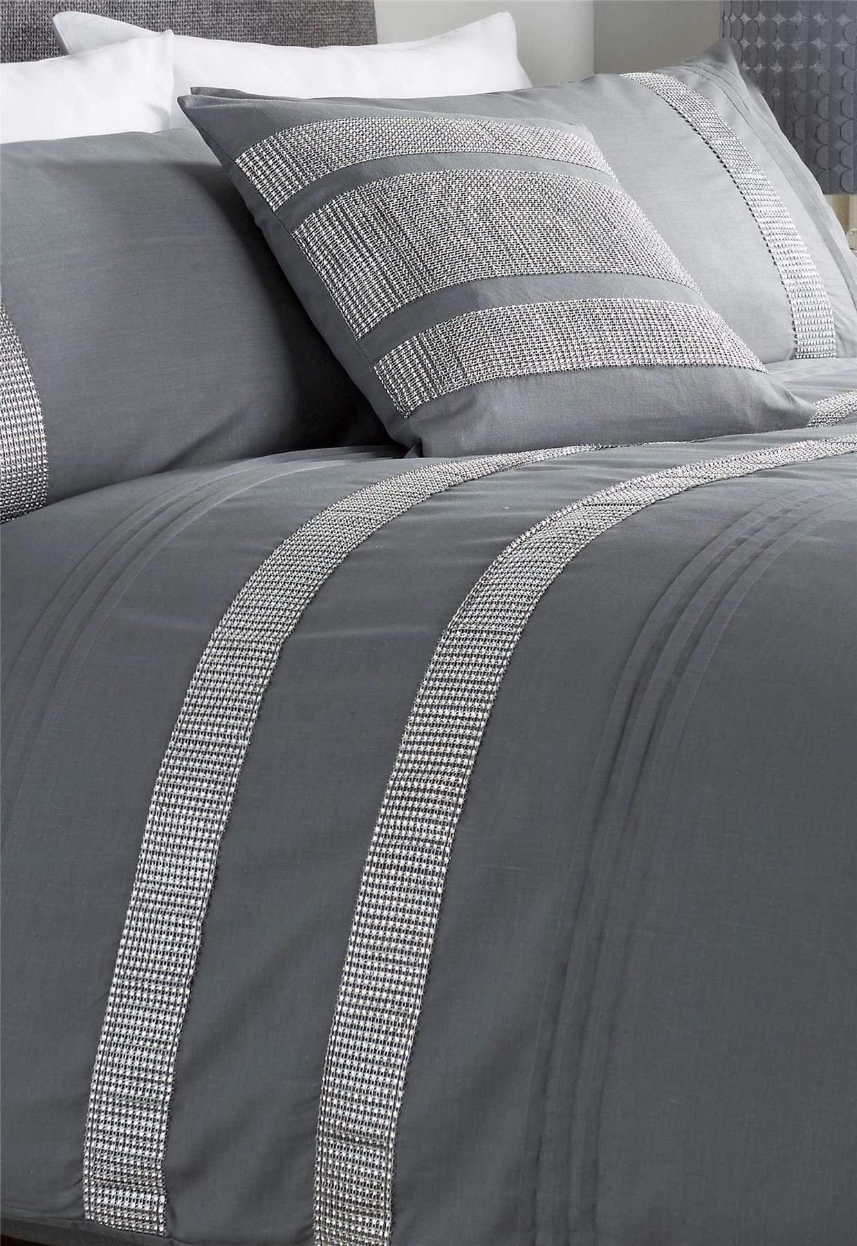 OLIVIA ROCCO Diamante Glitz Duvet Set – Cotton Rich Crystal Bedding