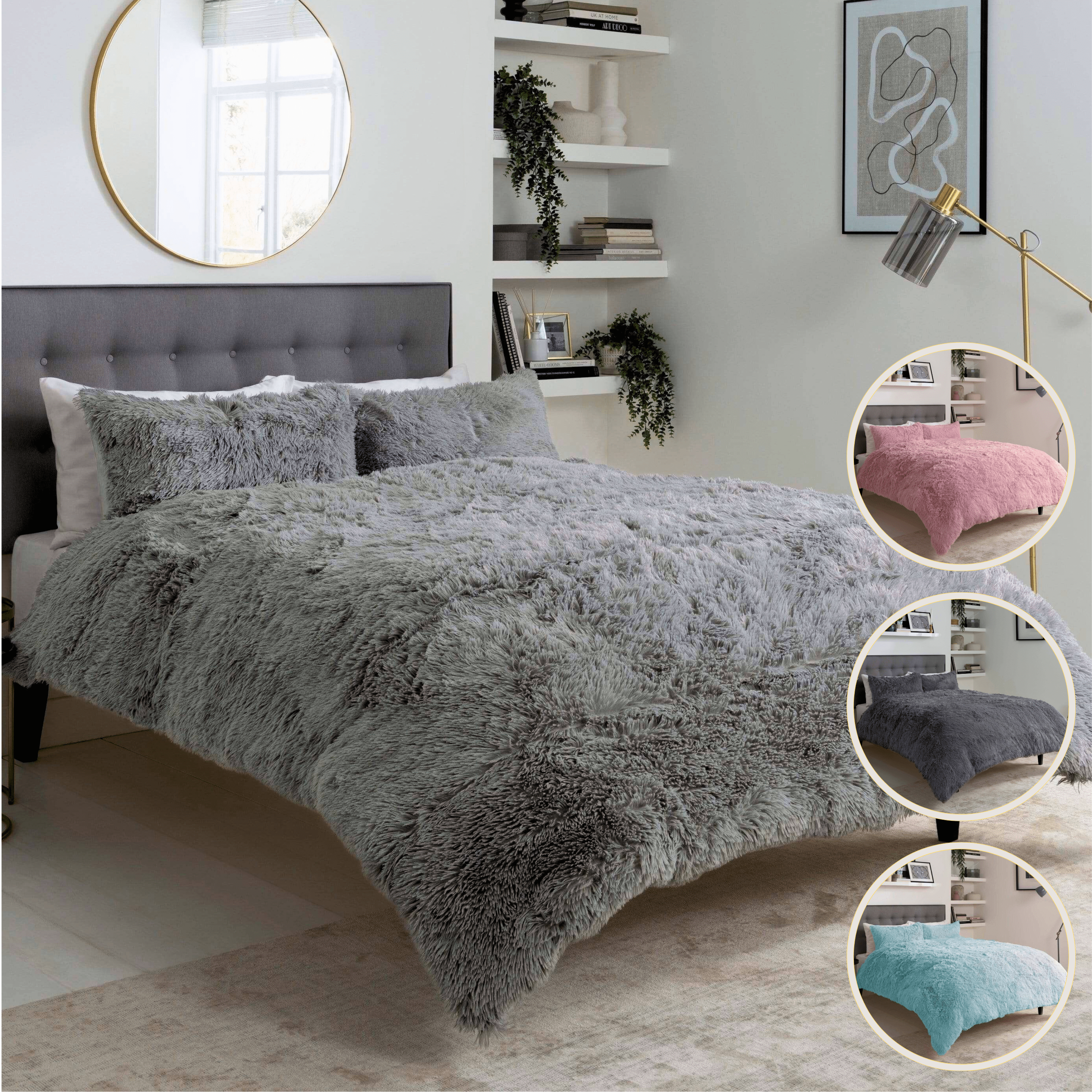OLIVIA ROCCO Faux Fur Duvet Set – Extra Soft Long Pile Winter Bedding