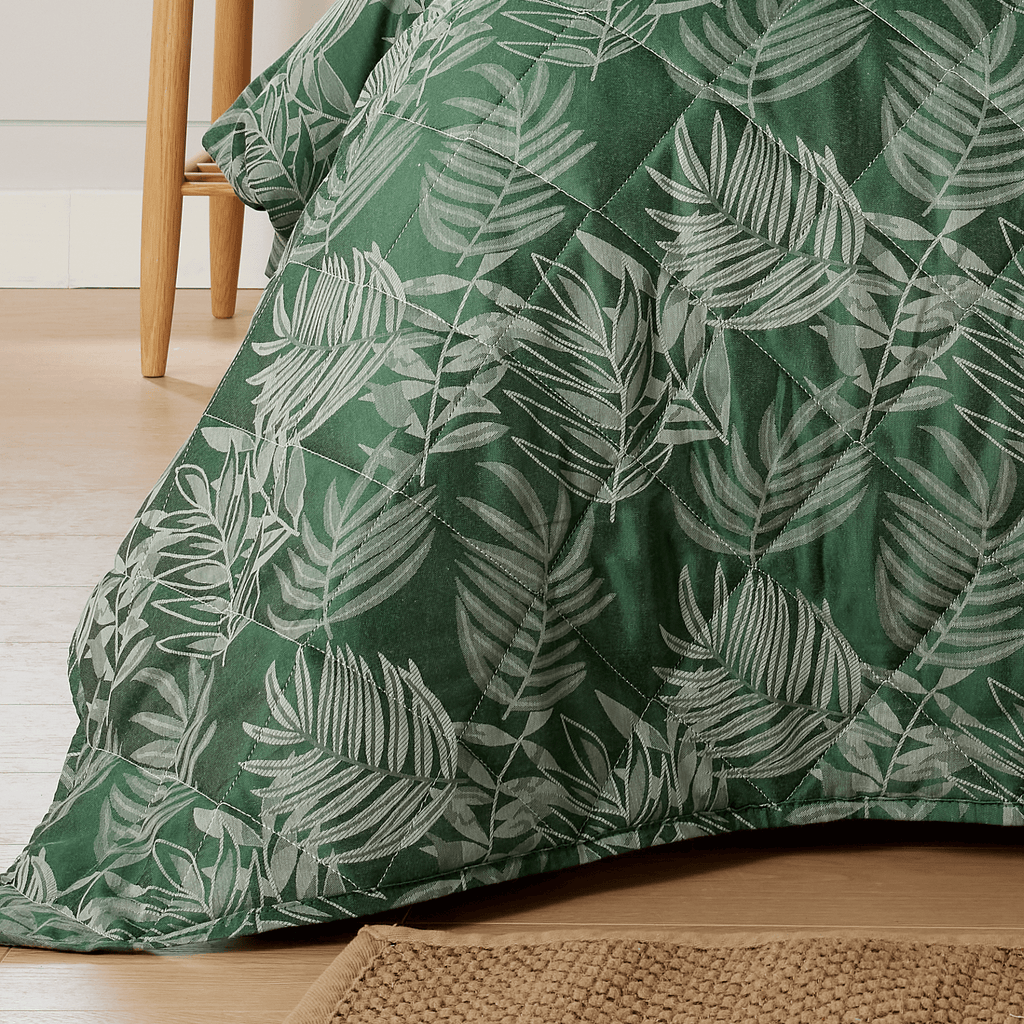 OLIVIA ROCCO Leaf Jacquard Reversible Duvet Cover Set | Cotton Blend