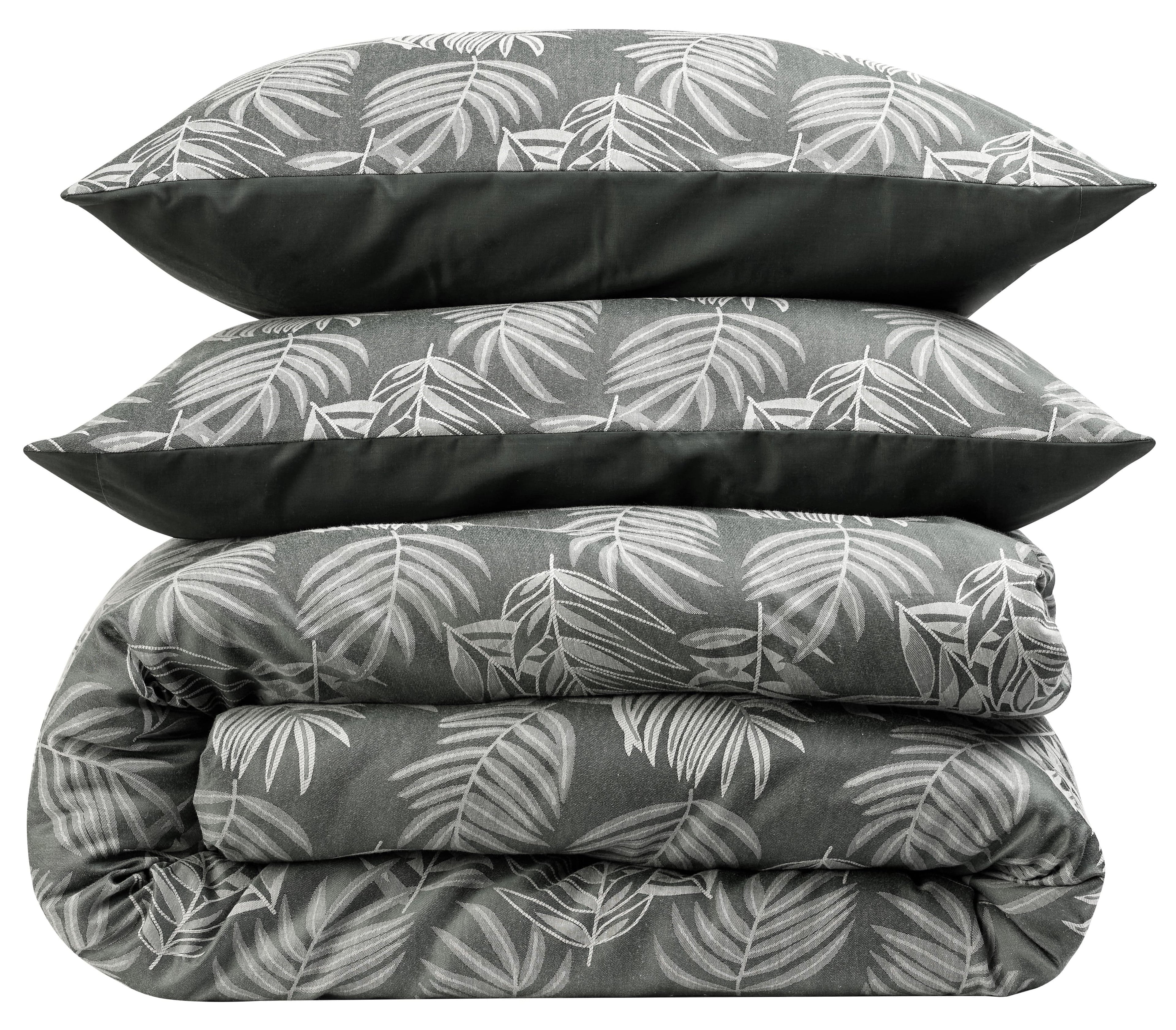 OLIVIA ROCCO Leaf Jacquard Reversible Duvet Cover Set | Cotton Blend