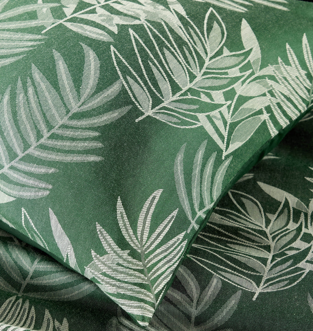OLIVIA ROCCO Leaf Jacquard Reversible Duvet Cover Set | Cotton Blend