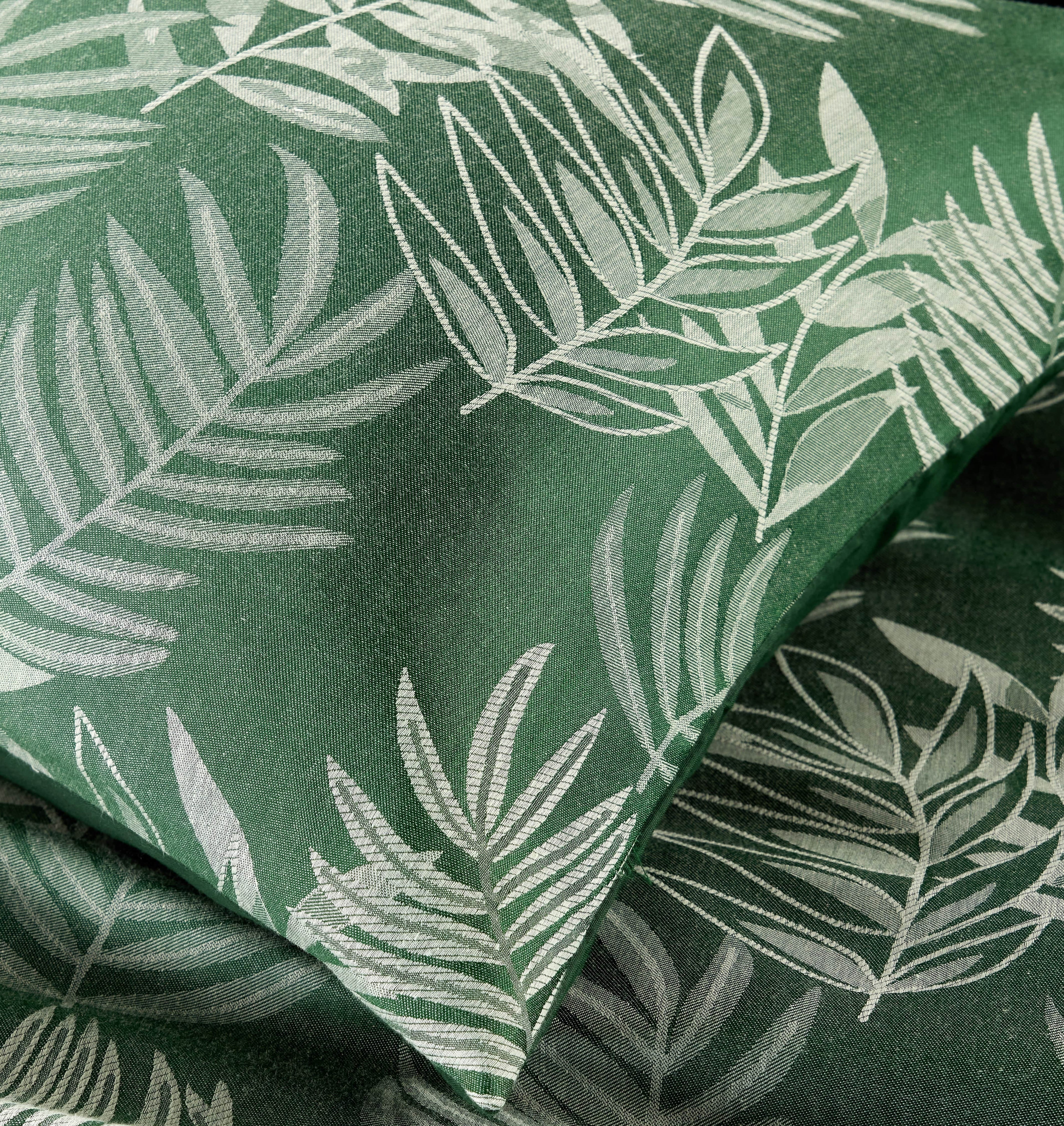 OLIVIA ROCCO Leaf Jacquard Reversible Duvet Cover Set | Cotton Blend