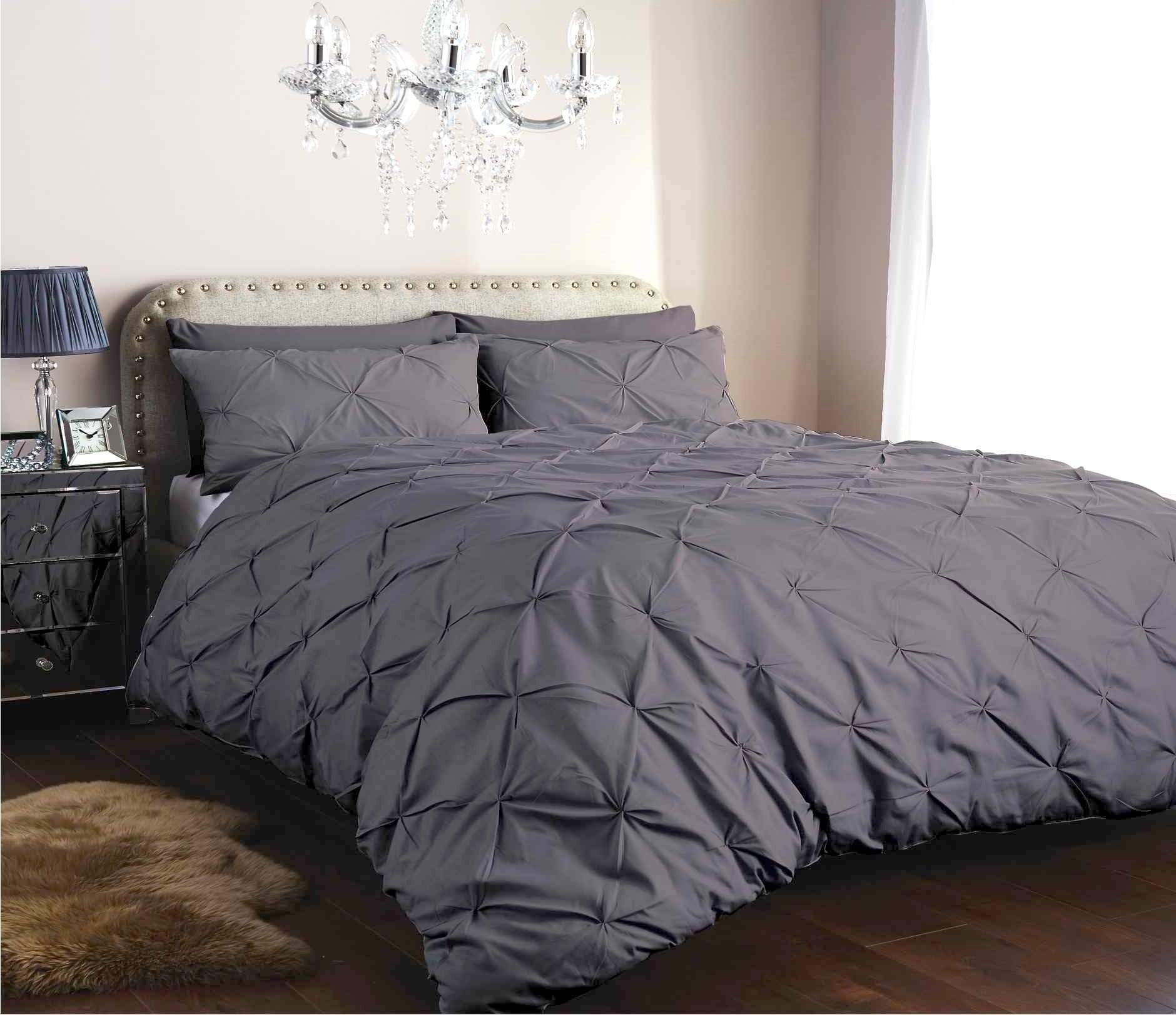 OLIVIA ROCCO Pintuck Duvet Cover Set – Cotton Rich Handmade Pinch Pleats