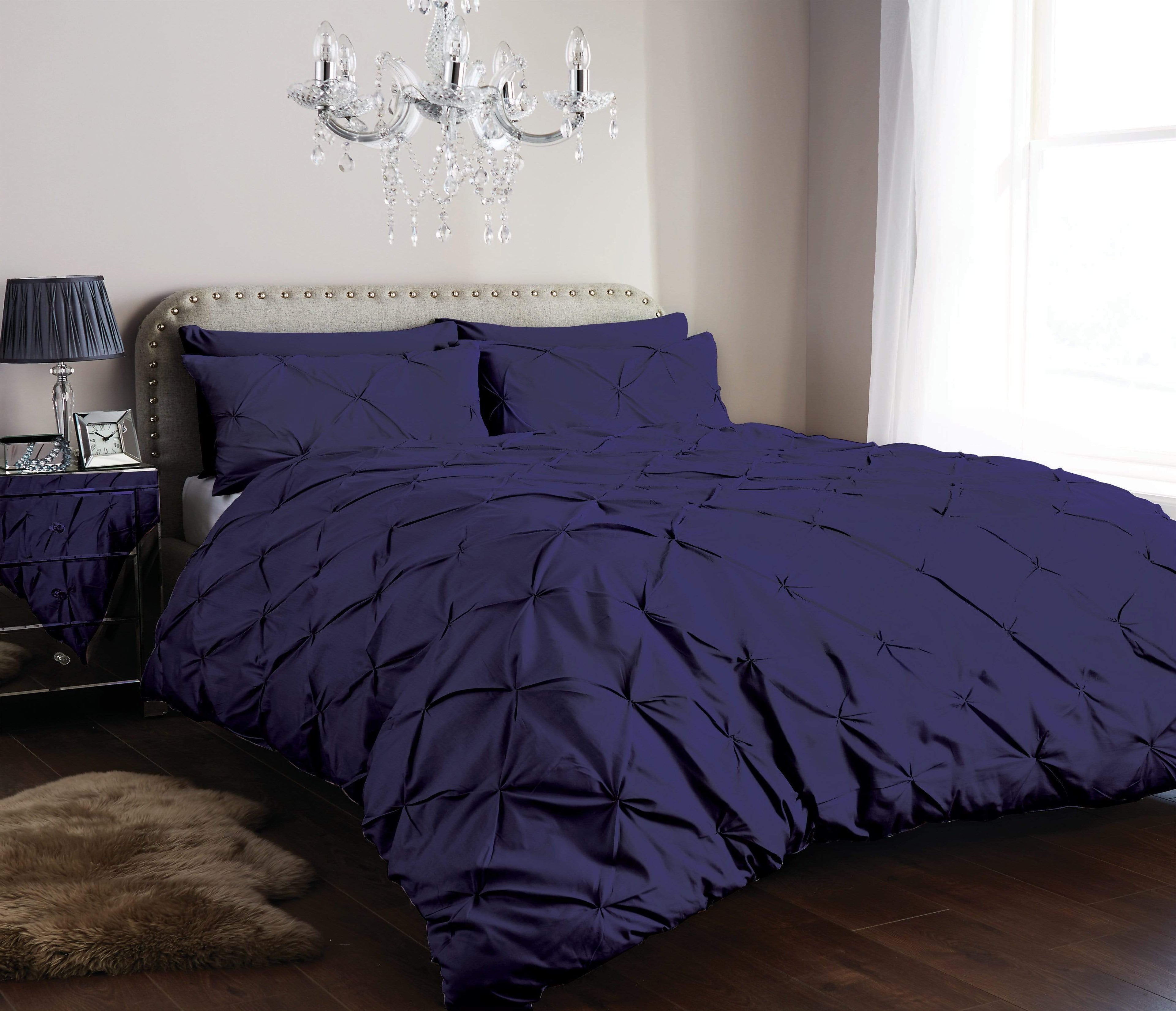 OLIVIA ROCCO Pintuck Duvet Cover Set – Cotton Rich Handmade Pinch Pleats