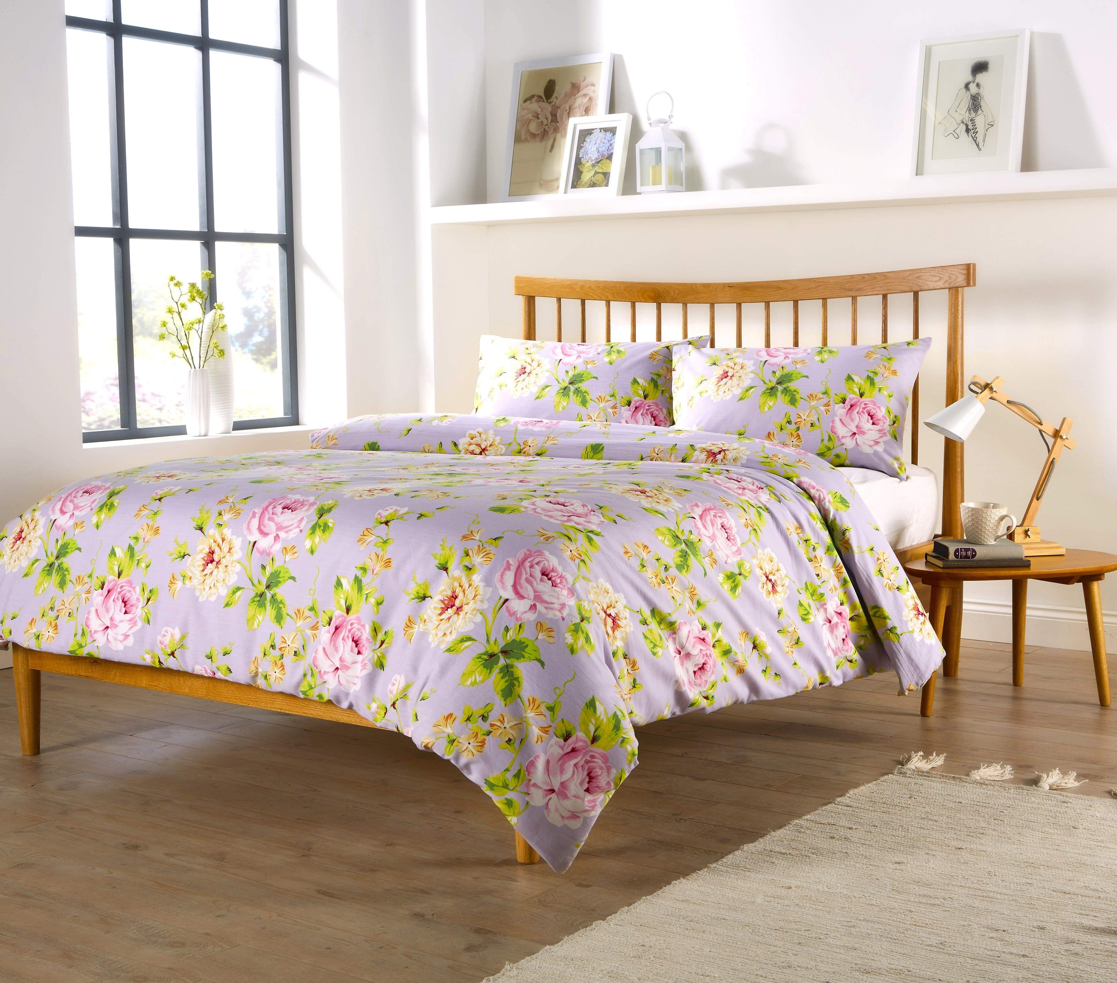 OLIVIA ROCCO Fleur Duvet Set – Cotton Rich Breathable Bedding Set