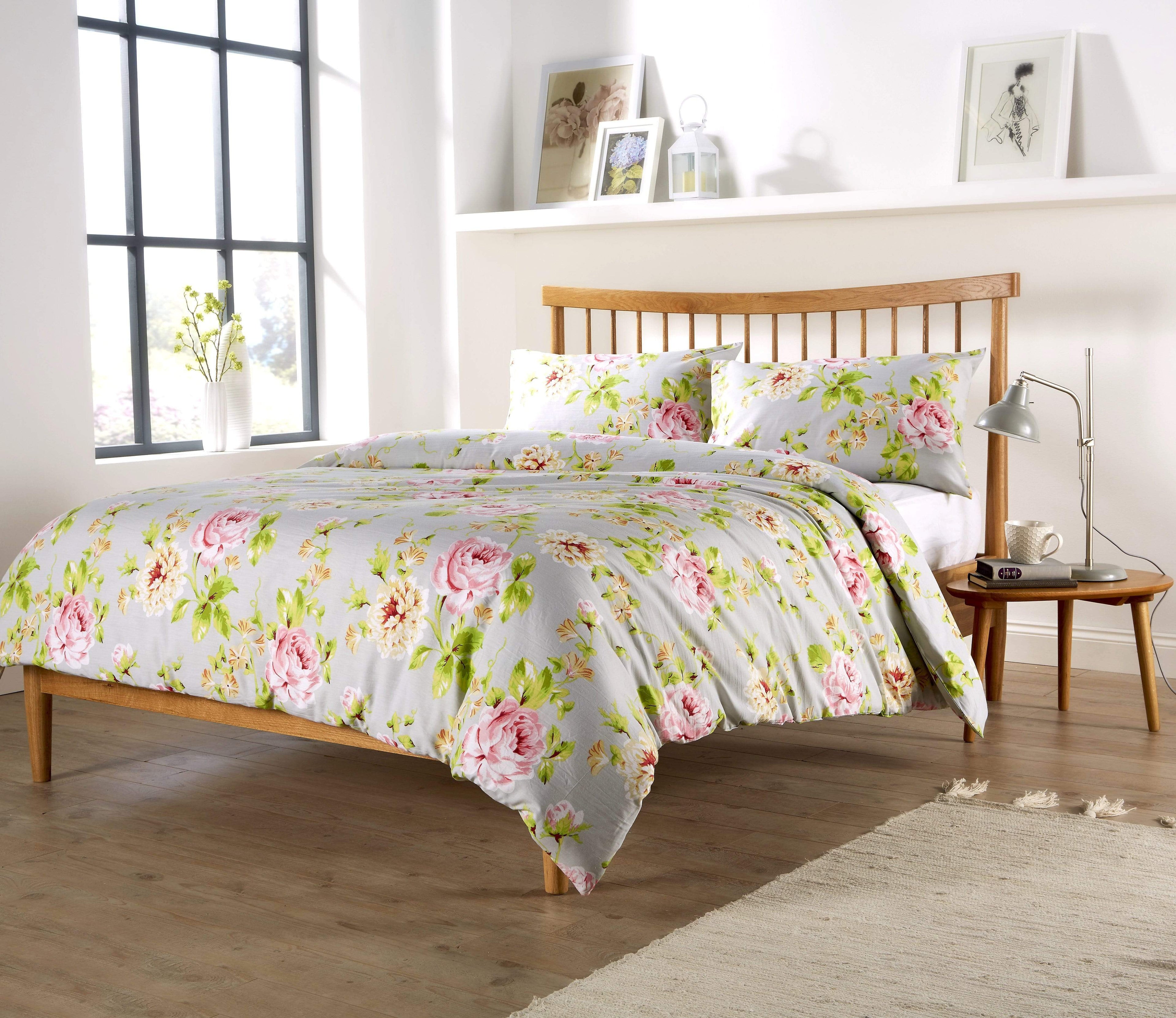OLIVIA ROCCO Fleur Duvet Set – Cotton Rich Breathable Bedding Set