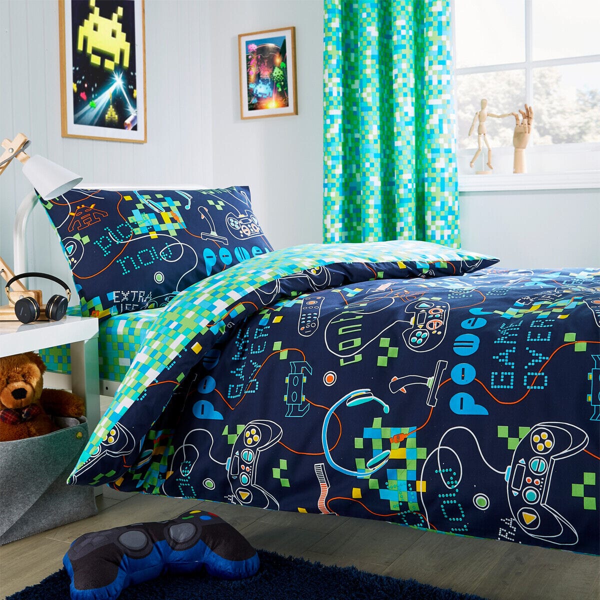 OLIVIA ROCCO Gamer Kids Duvet Cover Set | 100% Microfibre Gaming Bedding