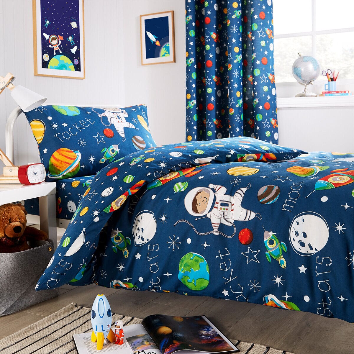 OLIVIA ROCCO Space Explorer Kids Duvet Cover Set | Microfibre Bedding