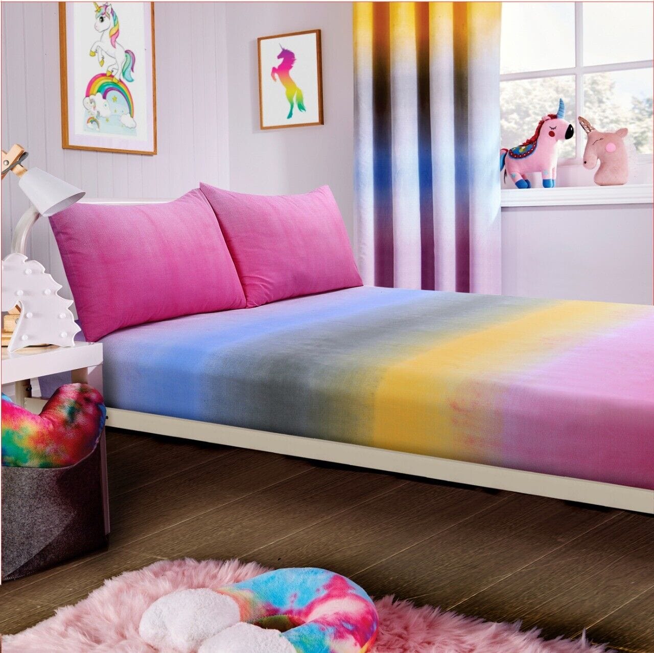 OLIVIA ROCCO Unicorn Rainbow Kids Duvet Set | Soft Microfibre Bedding
