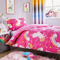 OLIVIA ROCCO Unicorn Rainbow Kids Duvet Set | Soft Microfibre Bedding