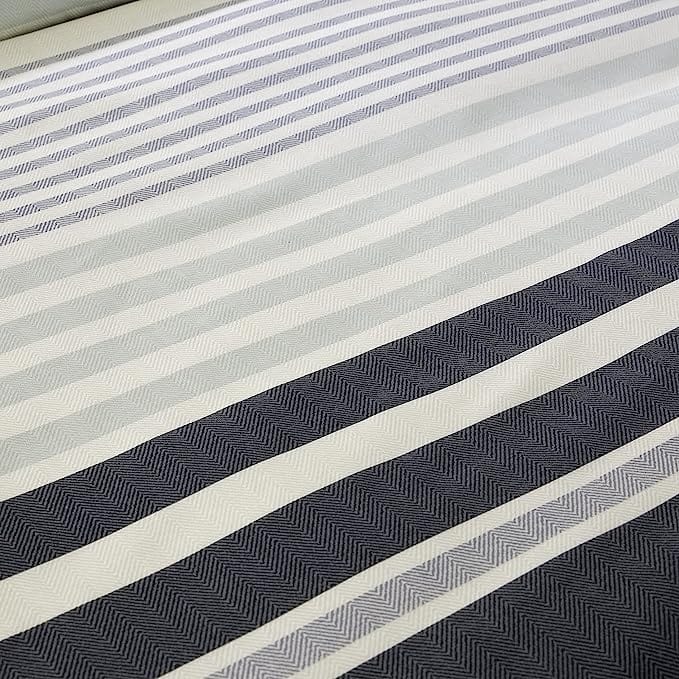 OLIVIA ROCCO Miami Stripes Duvet Cover Set – Reversible Cotton Blend