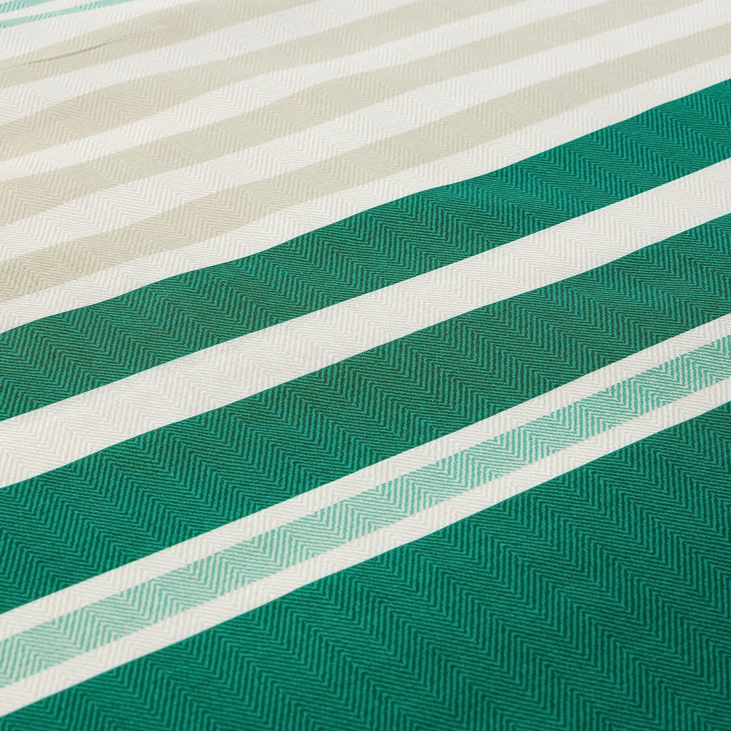 OLIVIA ROCCO Miami Stripes Duvet Cover Set – Reversible Cotton Blend