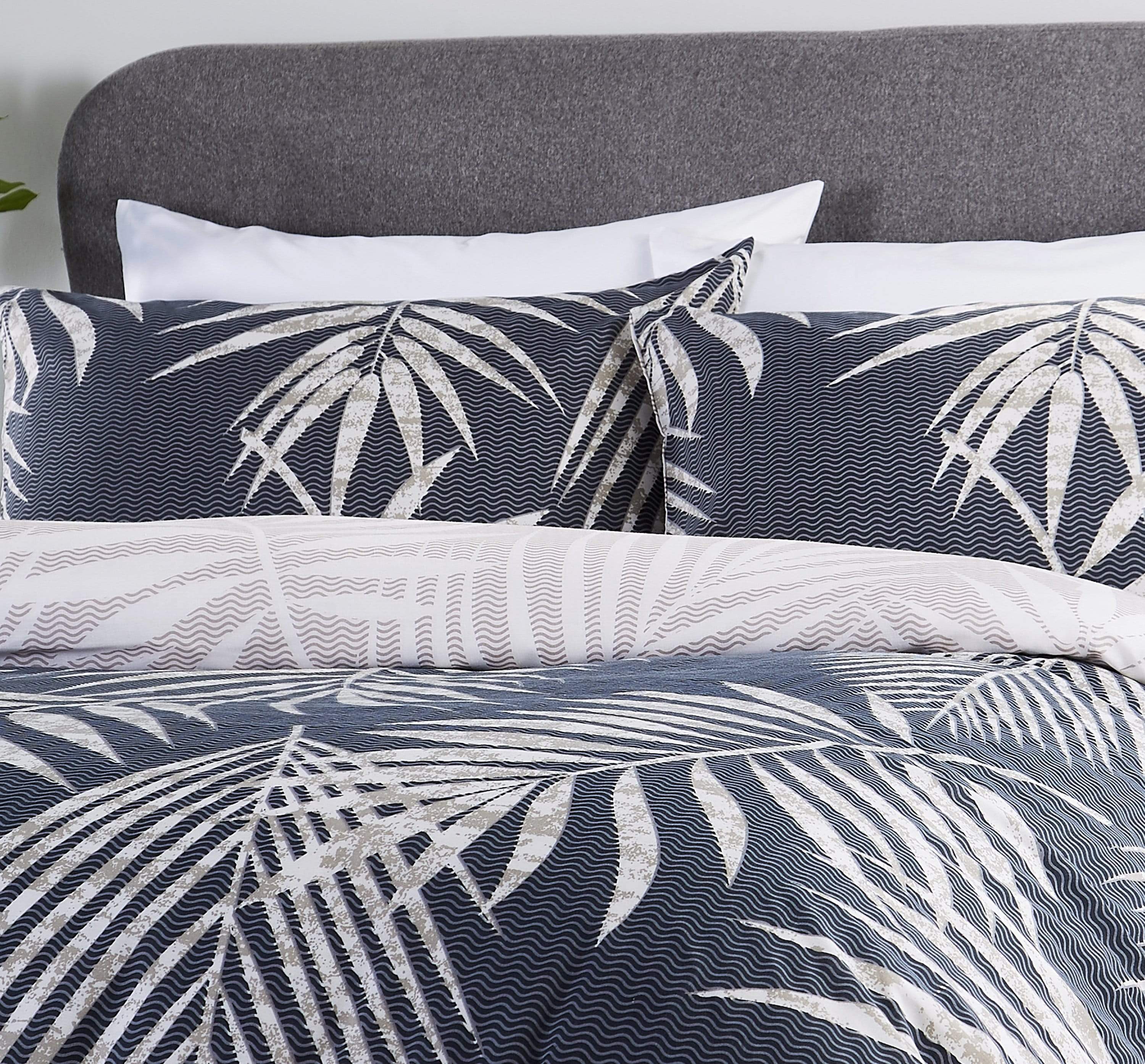 OLIVIA ROCCO Tropical Leaf Reversible Duvet Set – Cotton Rich Bedding