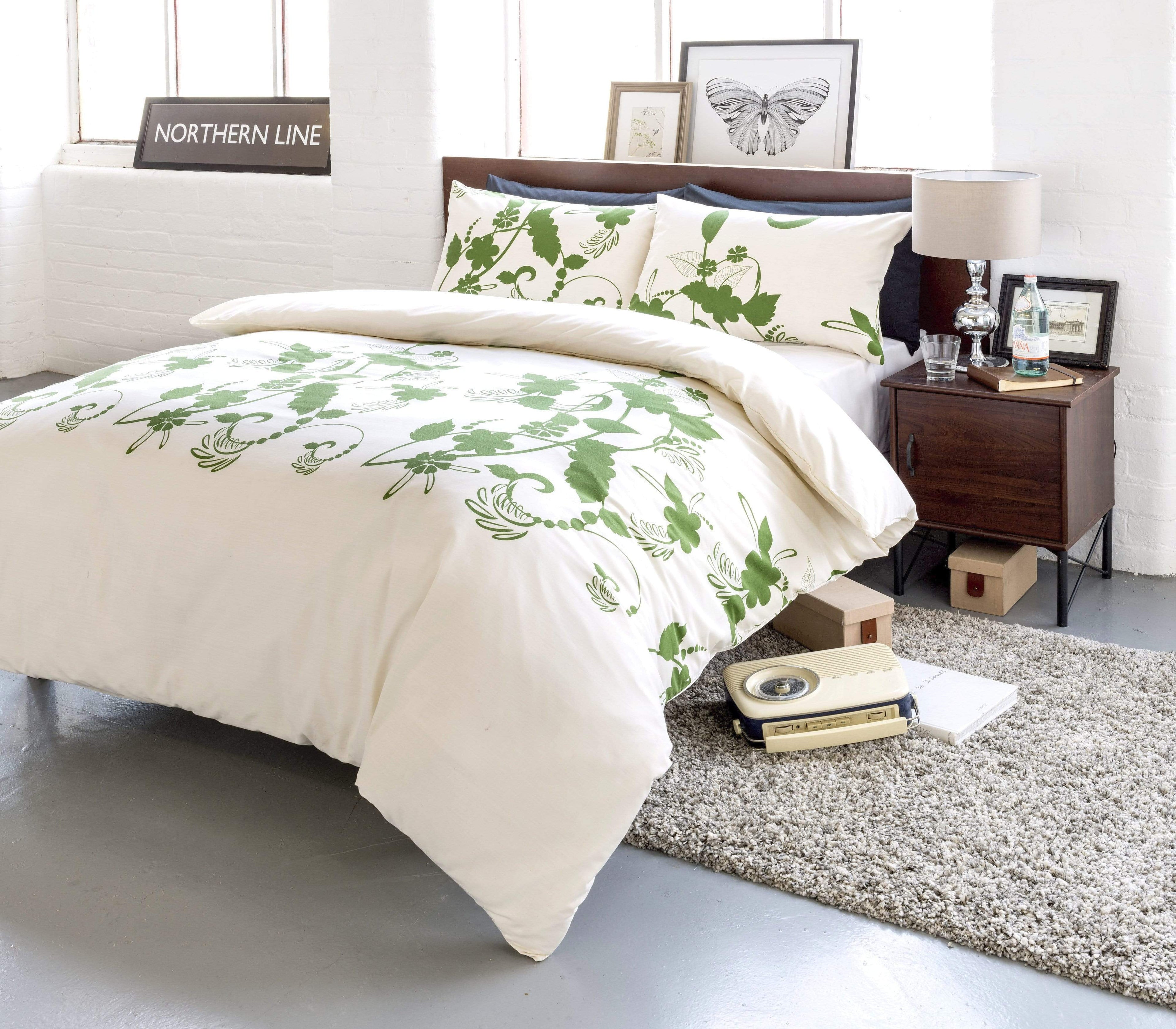 OLIVIA ROCCO Floral Trail Duvet Set | Cotton Rich Botanical Bedding