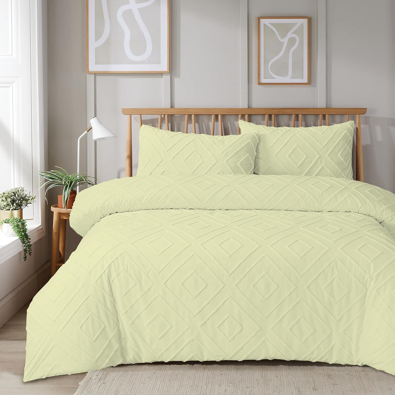 OLIVIA ROCCO Como Tufted Duvet Cover Set | Easy Care Bedding