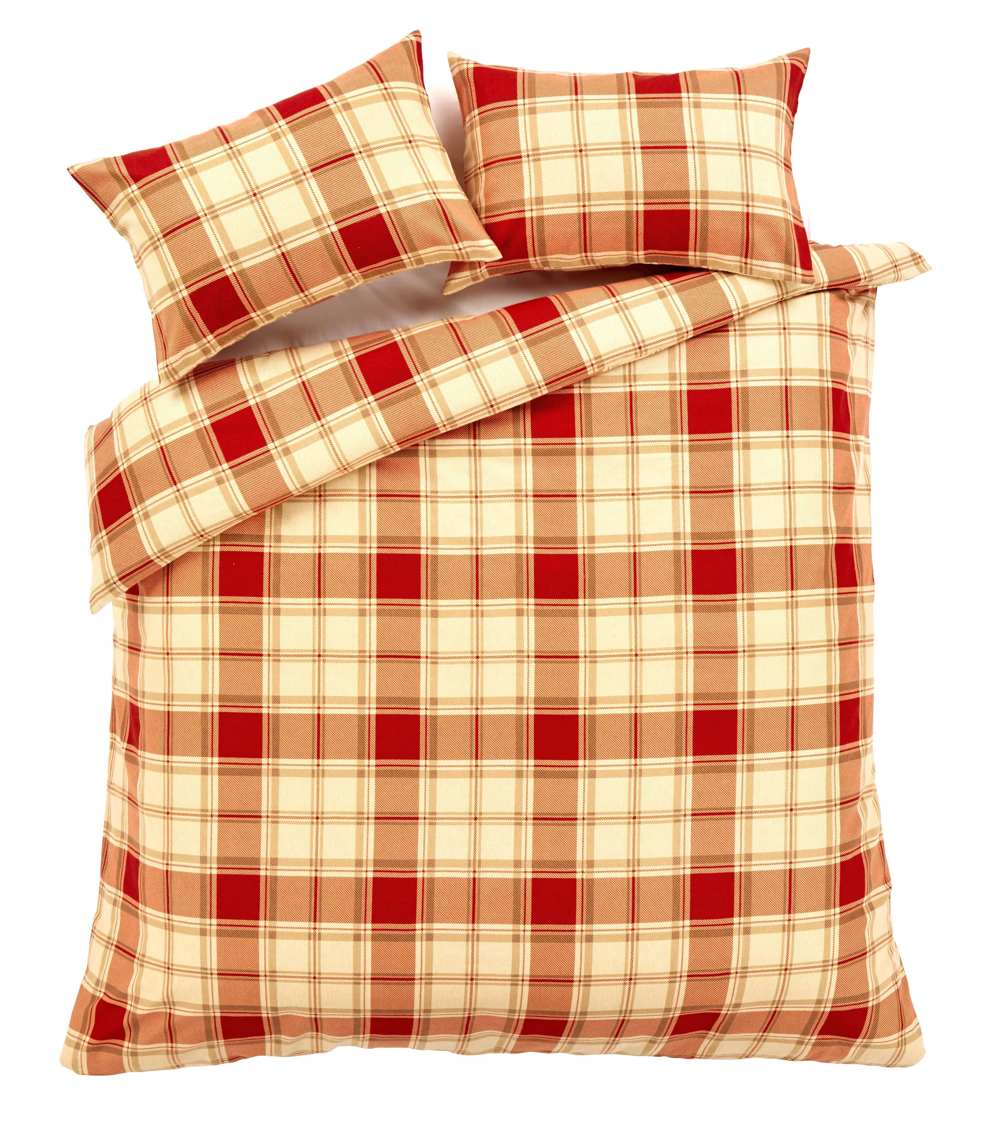 OLIVIA ROCCO Highland Tartan Duvet Set | Brushed Cotton Flannel Quilt Cover