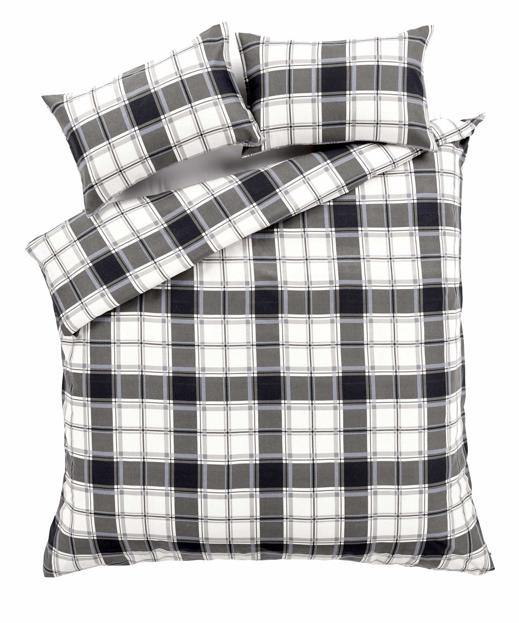 OLIVIA ROCCO Highland Tartan Duvet Set | Brushed Cotton Flannel Quilt Cover