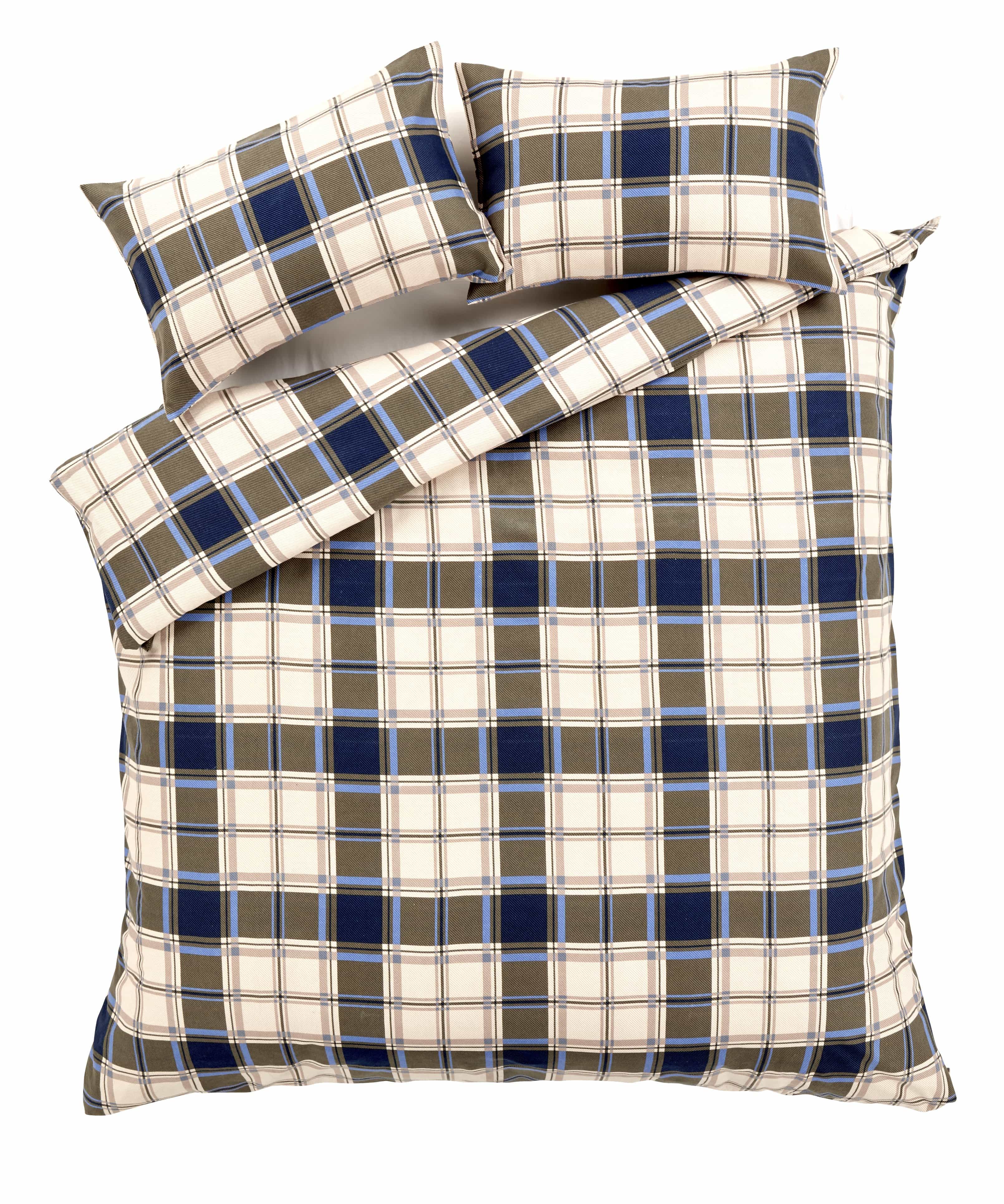OLIVIA ROCCO Highland Tartan Duvet Set | Brushed Cotton Flannel Quilt Cover