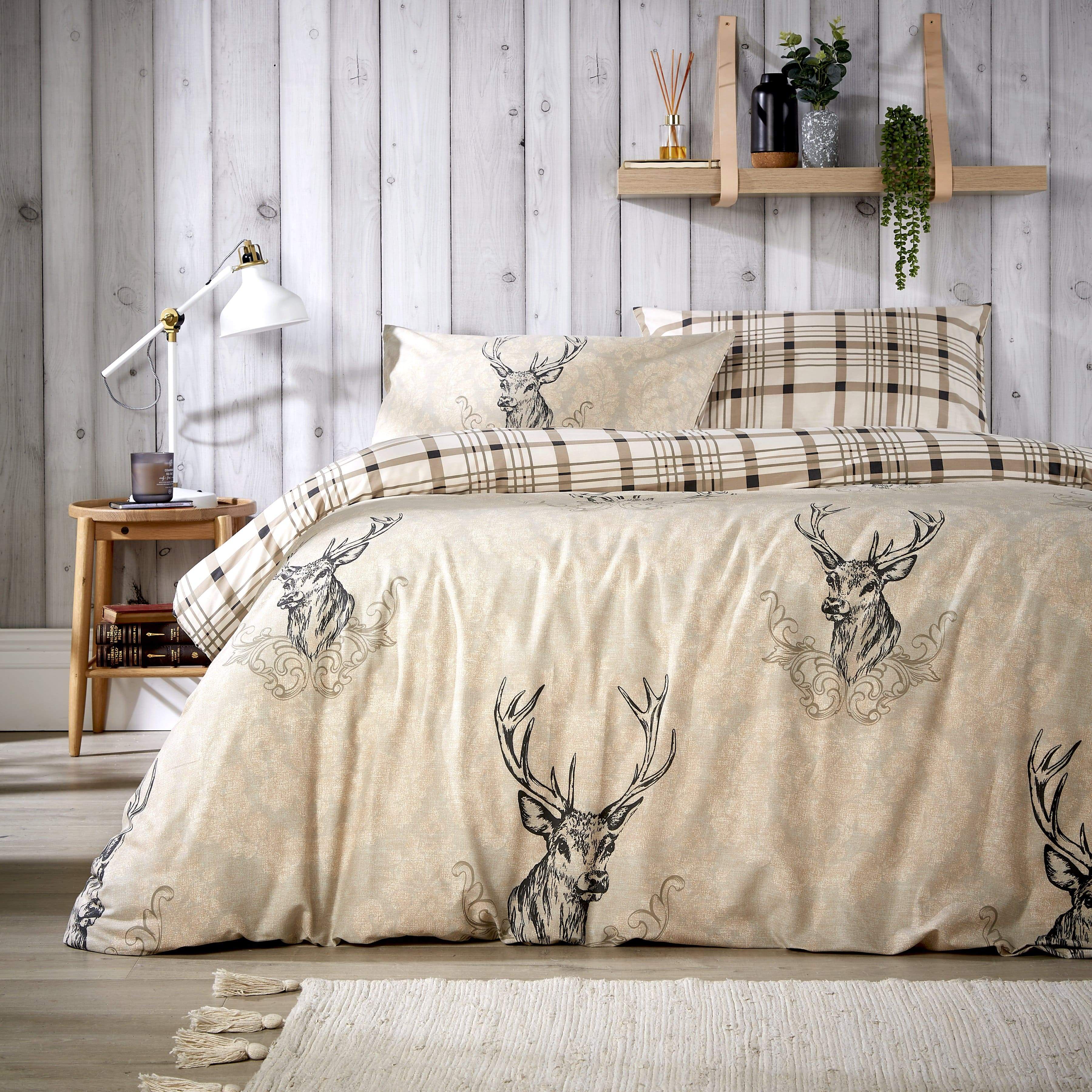 OLIVIA ROCCO Reversible Tartan Check Duvet Set – Soft Cotton Bedding