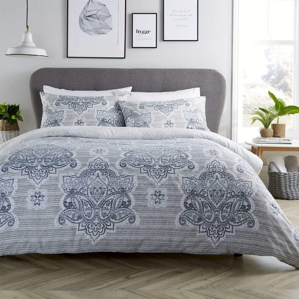 OLIVIA ROCCO Empire Duvet Set | Reversible Cotton Rich Bedding Quilt Cover