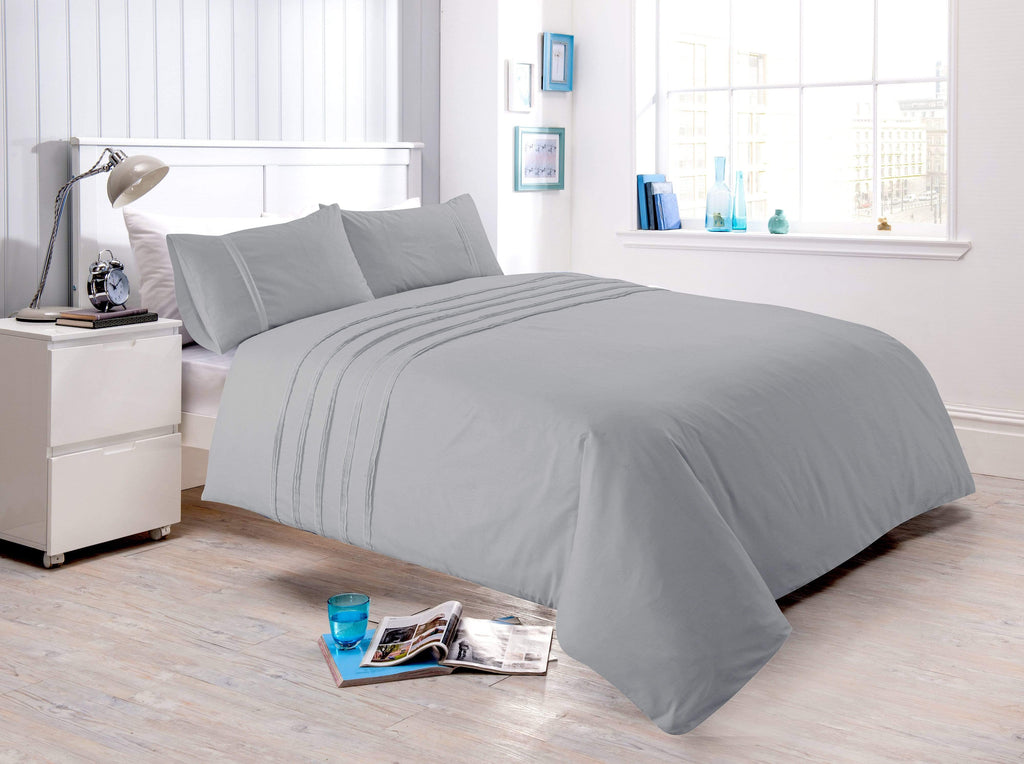 OLIVIA ROCCO Laurent Handmade Pintuck Duvet Set | Cotton Rich Bedding