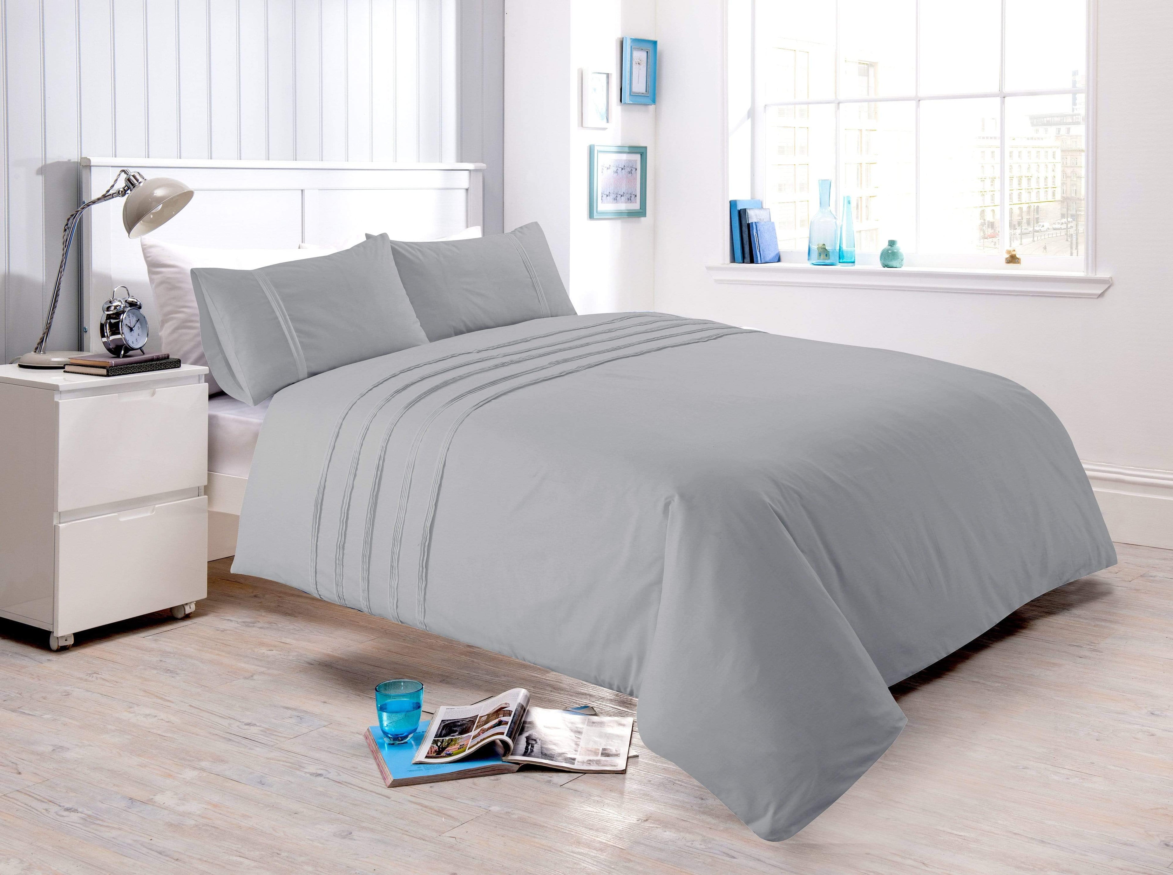 OLIVIA ROCCO Laurent Handmade Pintuck Duvet Set | Cotton Rich Bedding