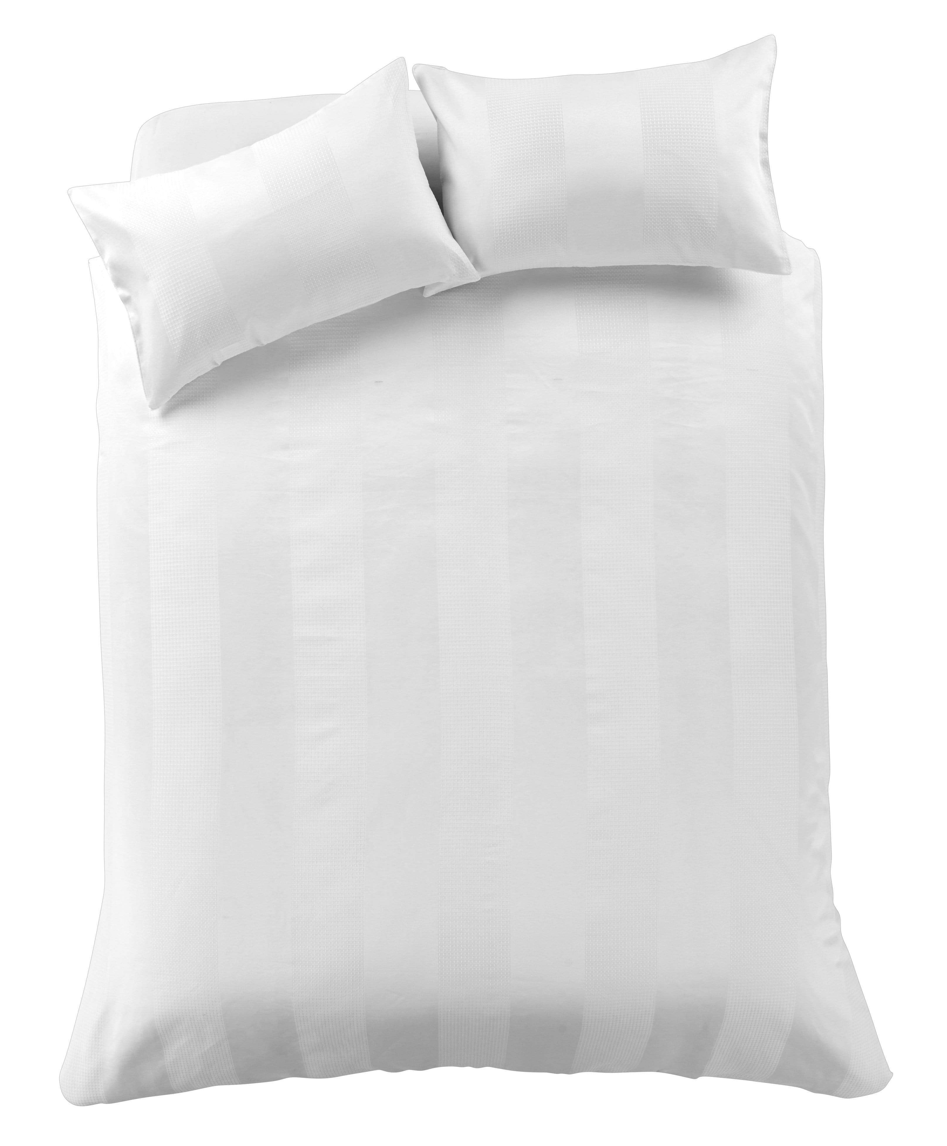 OLIVIA ROCCO Waffle Stripe Duvet Cover Set – Handwoven Jacquard Cotton