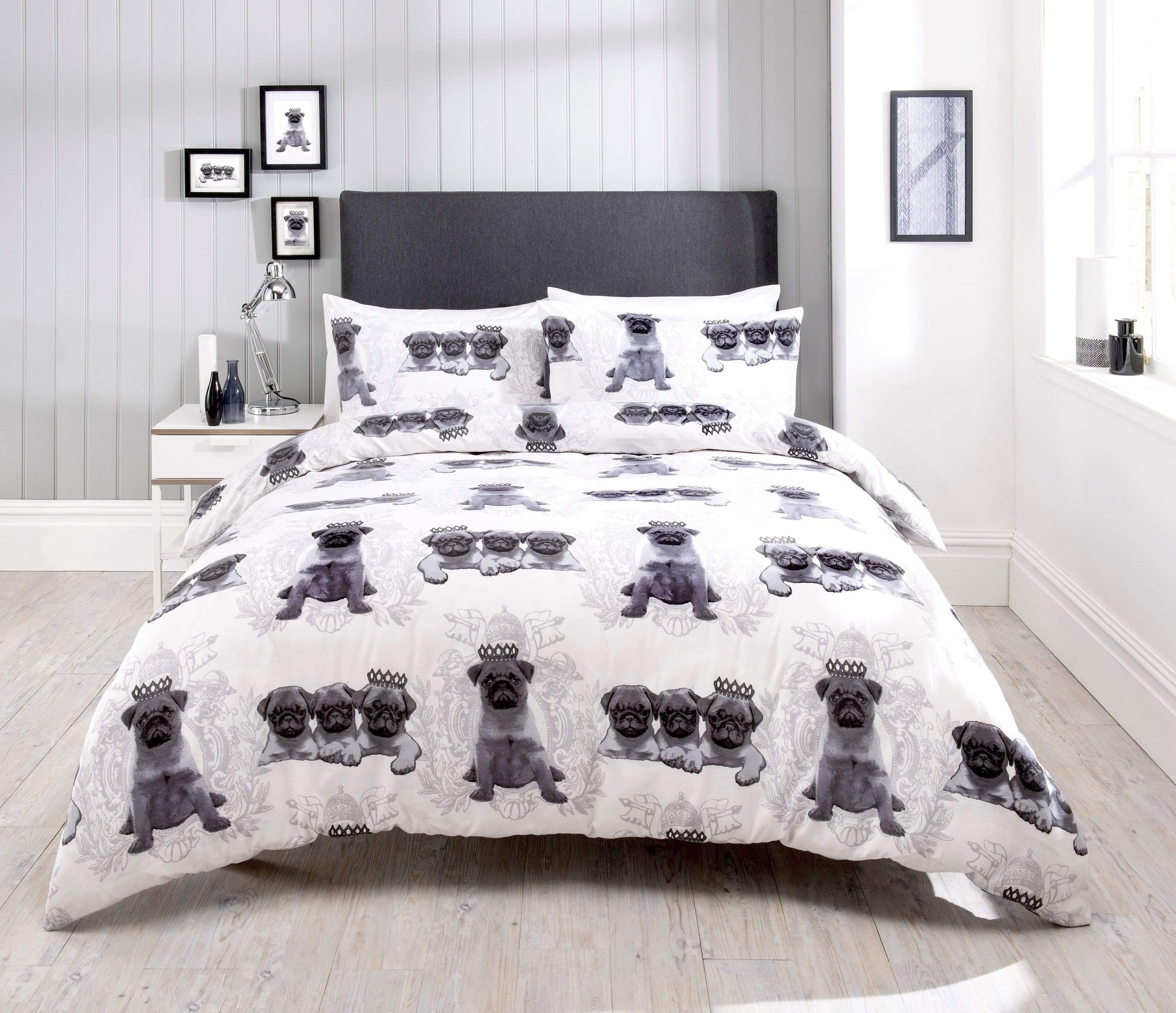 OLIVIA ROCCO Pugs Duvet Cover Set – Cotton Rich Vibrant Bedding